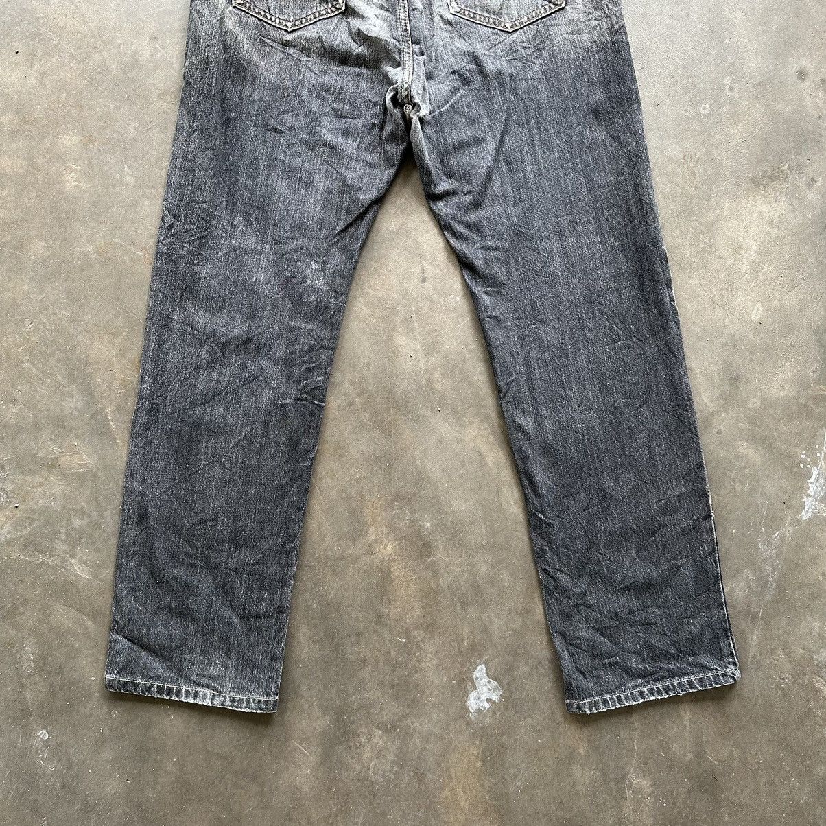 Japanese Brand W36🔥Vintage Edwin Black Distressed Faded Denim Jean Pant Size US 36 / EU 52 - 11 Thumbnail