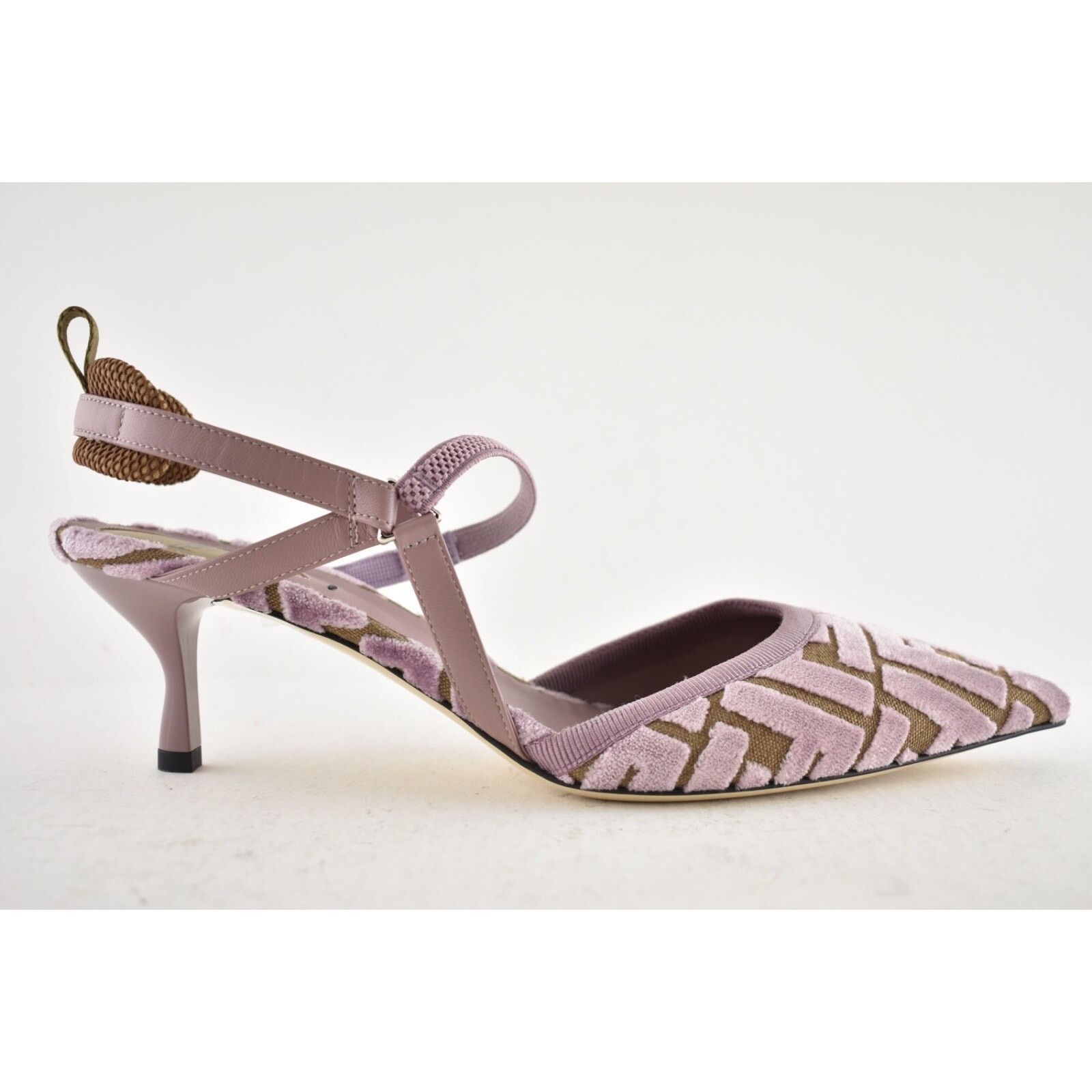 Fendi Fendi Colibri Lite Mauve Pink FF Logo Pointed Slingback 55 Size US 7.5 / IT 37.5 - 2 Thumbnail