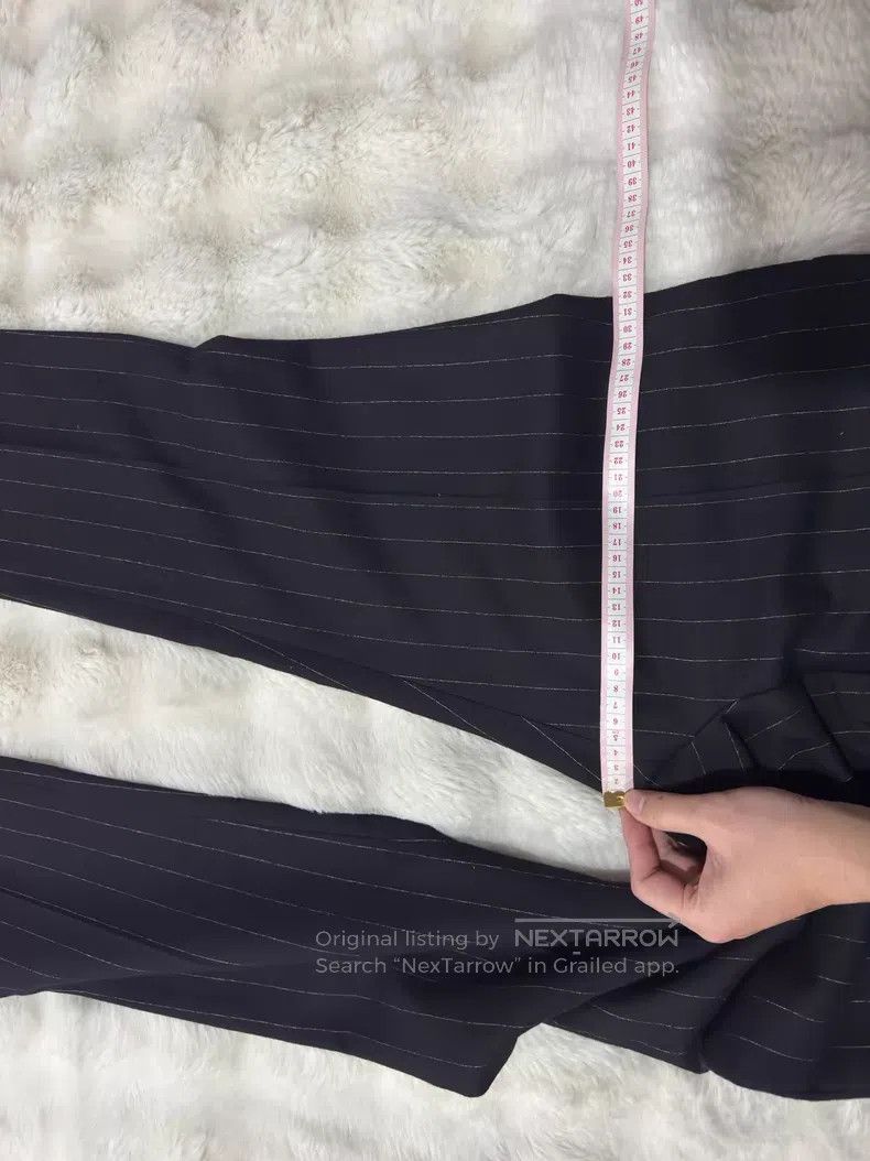 Saint Laurent Paris Saint Laurent Paris Striped Wool Trousers Size US 30 / EU 46 - 8 Thumbnail