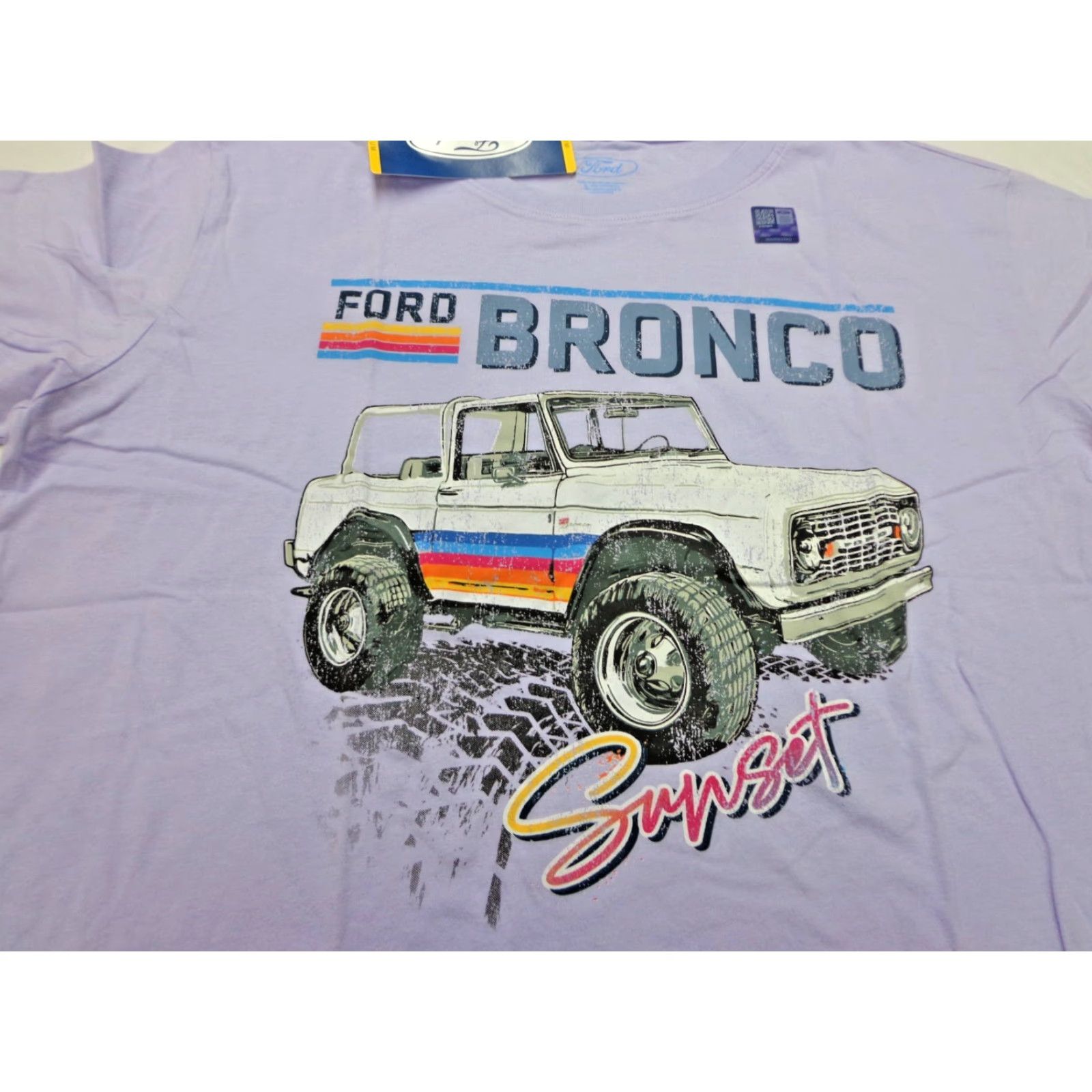 Ford Ford Bronco T Shirt Purple Medium Unisex Adults Crew Neck Short Sleeve 100% Cotton Casual Vintage: No SUNSET NEW Size M / US 6-8 / IT 42-44 - 2 Thumbnail