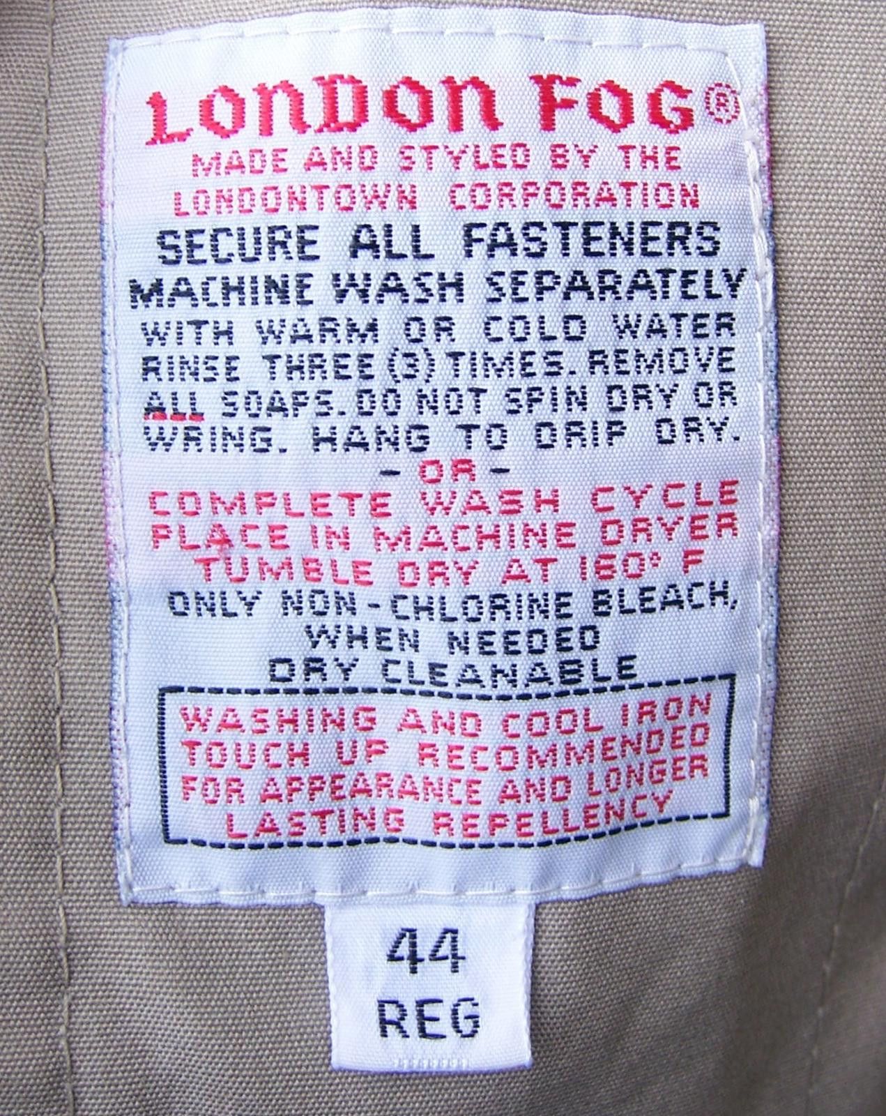 London Fog Vintage London Fog Men's Short Trench/Car Coat - 44R - Lined Size US L / EU 52-54 / 3 - 7 Thumbnail