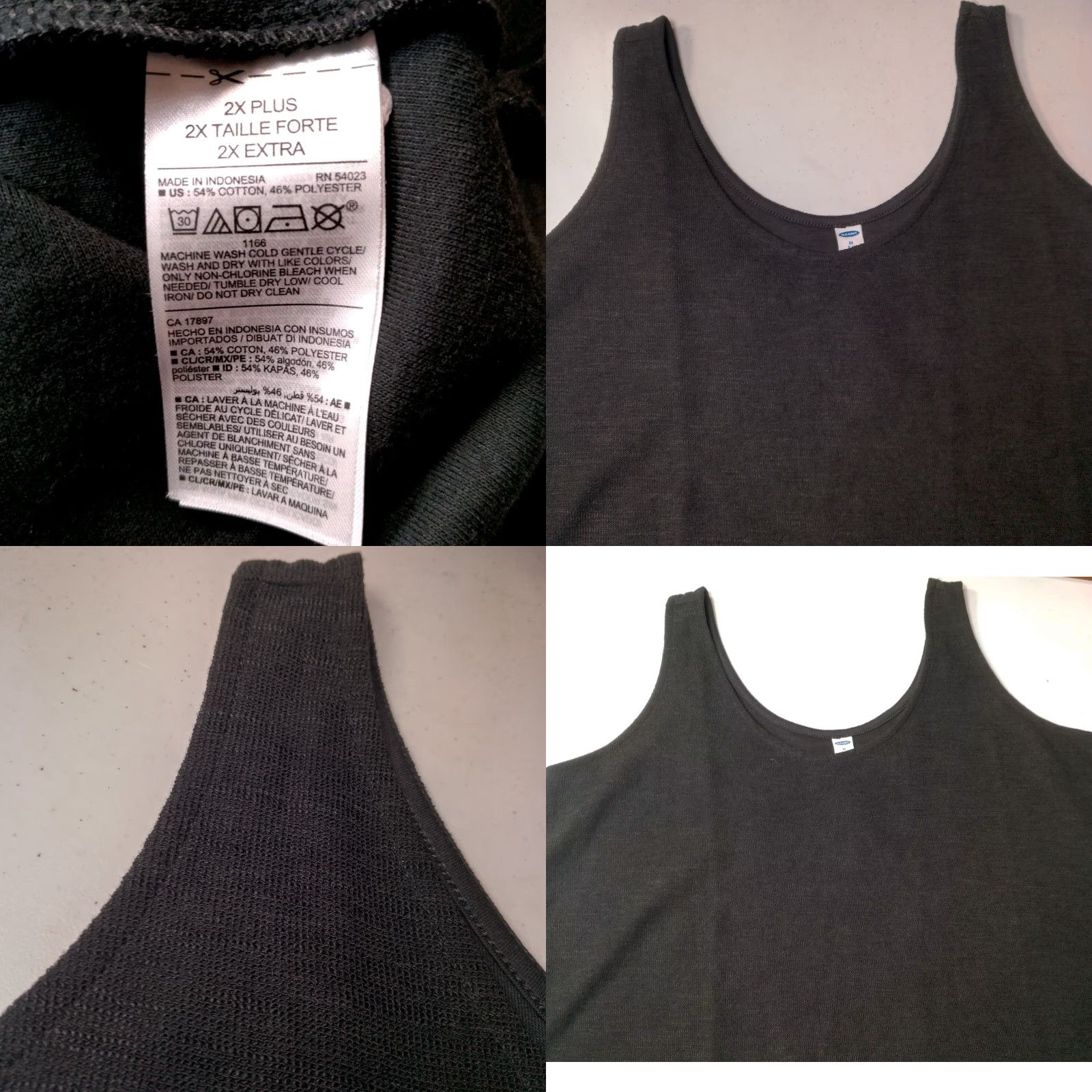 Old Navy Old Navy Tank Top Blue Plus 2XL Black Jack Knit Cotton Blend Cropped Shirt READ Size XXL / US 16-18 / IT 52-54 - 8 Thumbnail