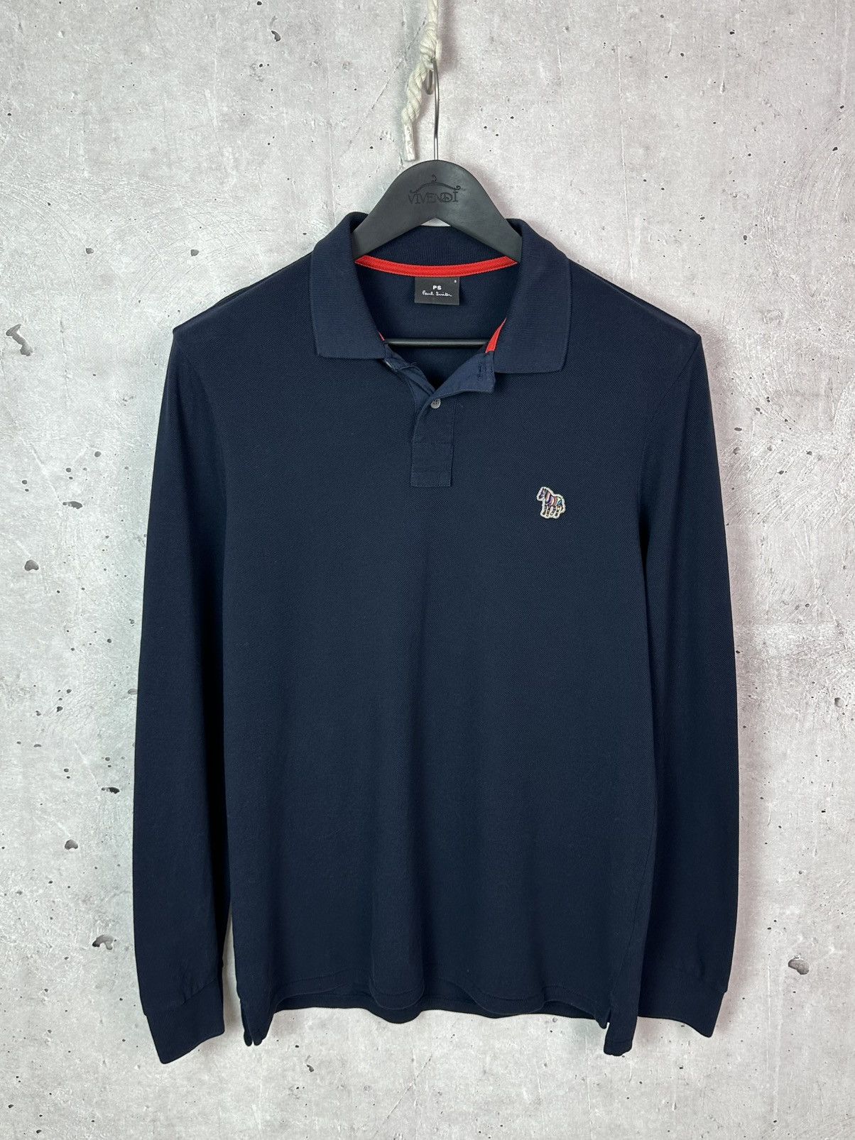 Paul Smith Paul Smith Navy Organic Cotton Men’s Polo Long Sleeve Jumper Size US S / EU 44-46 / 1 - 1 Thumbnail