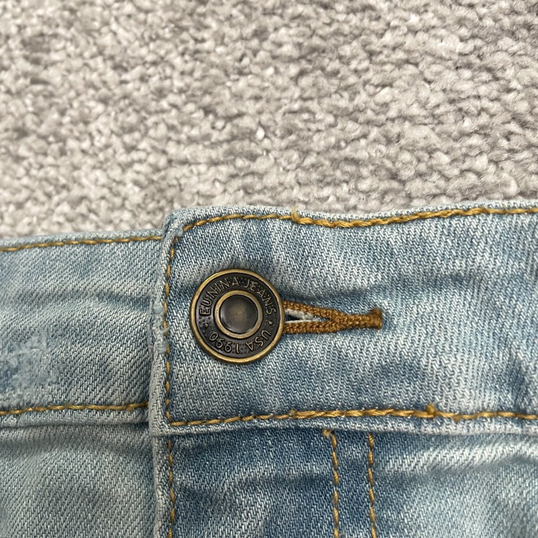 Denime Eunina Jeans Distressed Denim Blue 30x28 Juniors 9 Mid Rise Regular Boyfriend 5-Pocket Design City Modern Modern City Jeans Womens Size 30" / US 8 / IT 44 - 3 Thumbnail