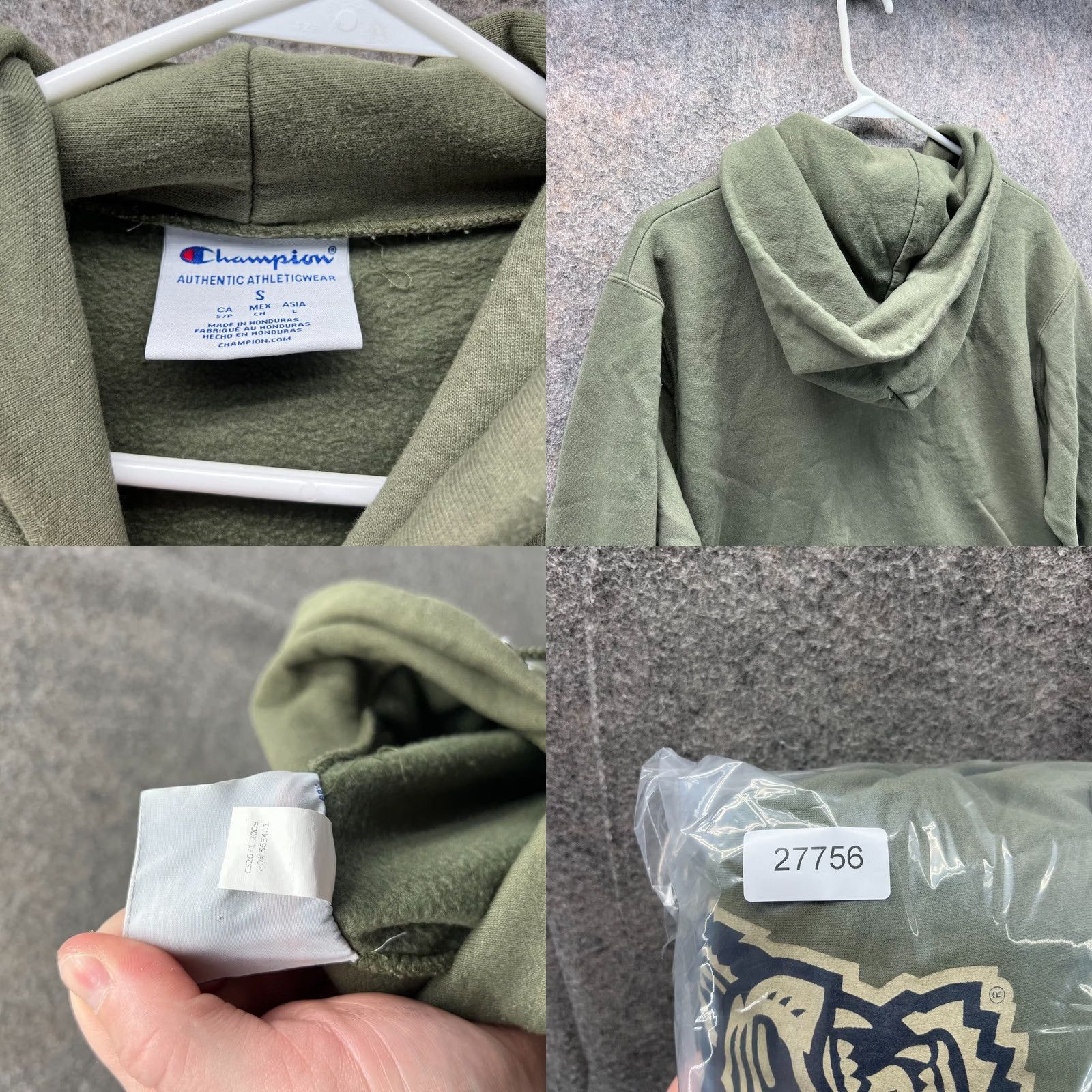 Champion Champion Hoodie Mens S Green Sweater Men Pullover Fleece State Wolfpack Salute Size US S / EU 44-46 / 1 - 8 Thumbnail