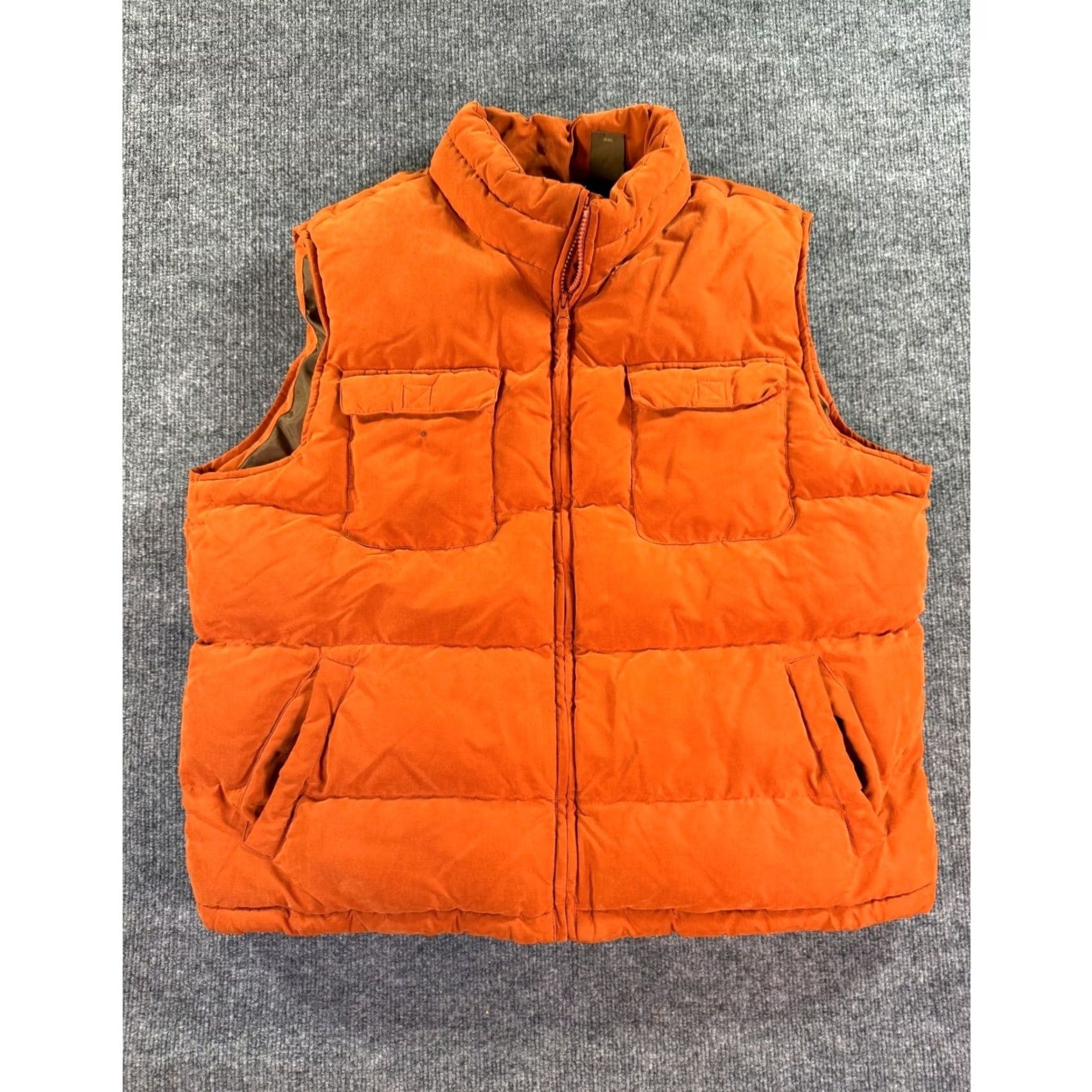 Stone Island VINTAGE St Johns Bay Puffer Vest Mens XL Orange Quilted Zip Up Outerwear Down Size US XL / EU 56 / 4 - 2 Thumbnail