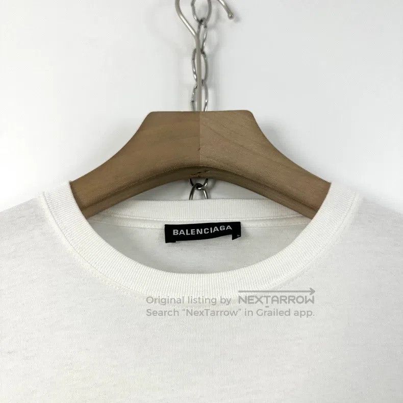 Balenciaga Balenciaga Men's Classic Buckled Printed Logo T-Shirt Size US XS / EU 42 / 0 - 4 Thumbnail
