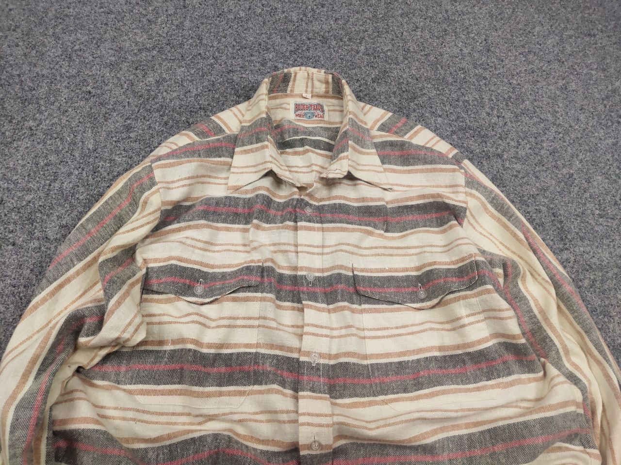 Japanese Brand Rough Trade Vintage work wear Japan button Flannel shirt Size US L / EU 52-54 / 3 - 5 Thumbnail