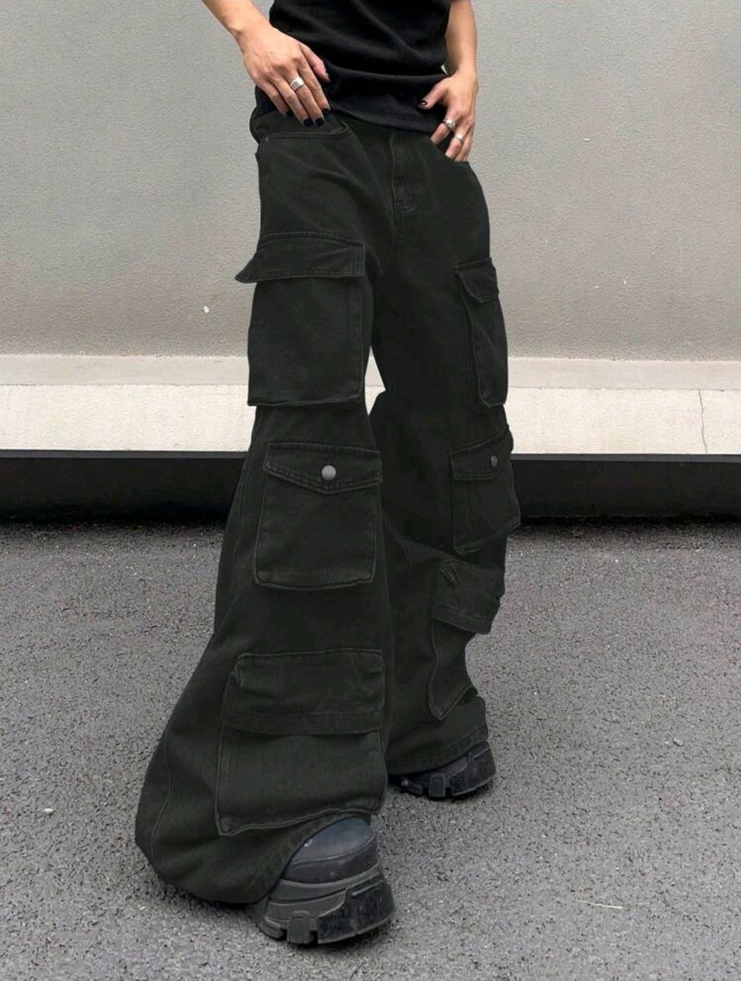Casual Workwear Denim Jeans With Multiple Pockets