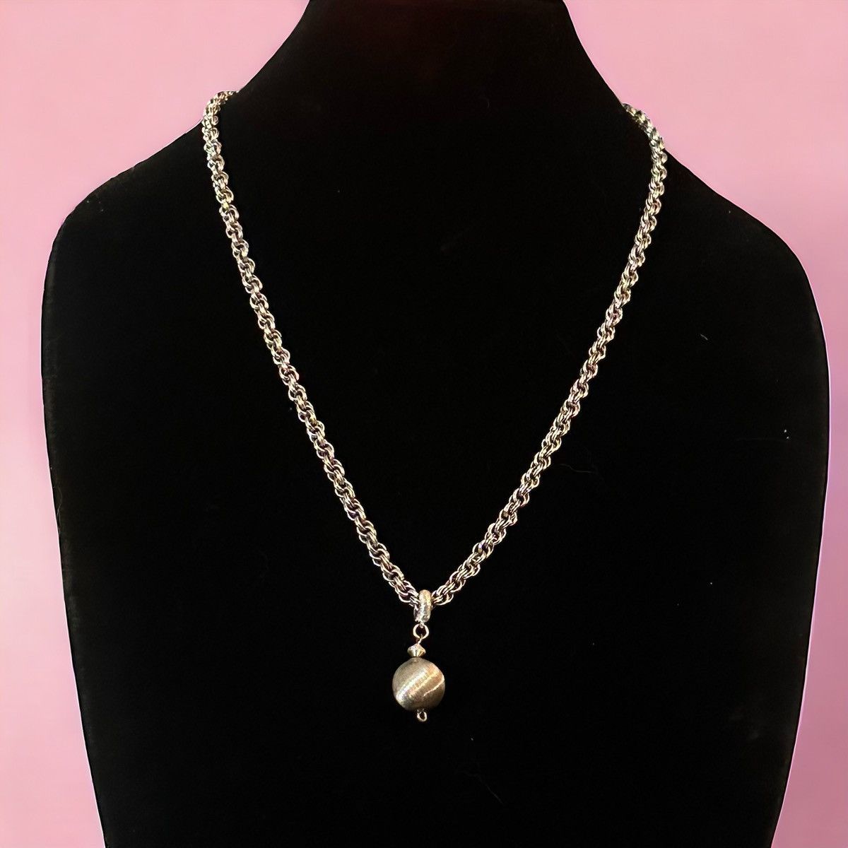 Monet Vintage Monet cable link ball pendant necklace Size ONE SIZE - 1 Thumbnail