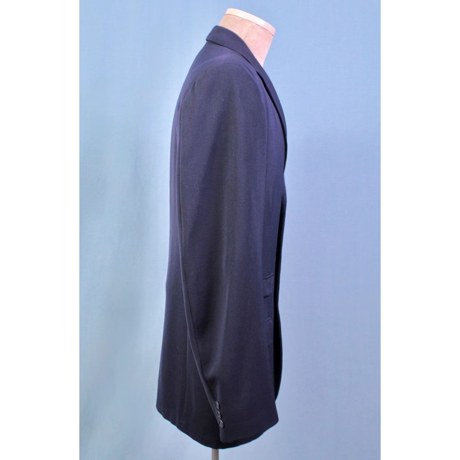 Vintage VINTAGE 50s Wool Suit Navy Blue 3 Button M Mens Size 40R - 6 Thumbnail