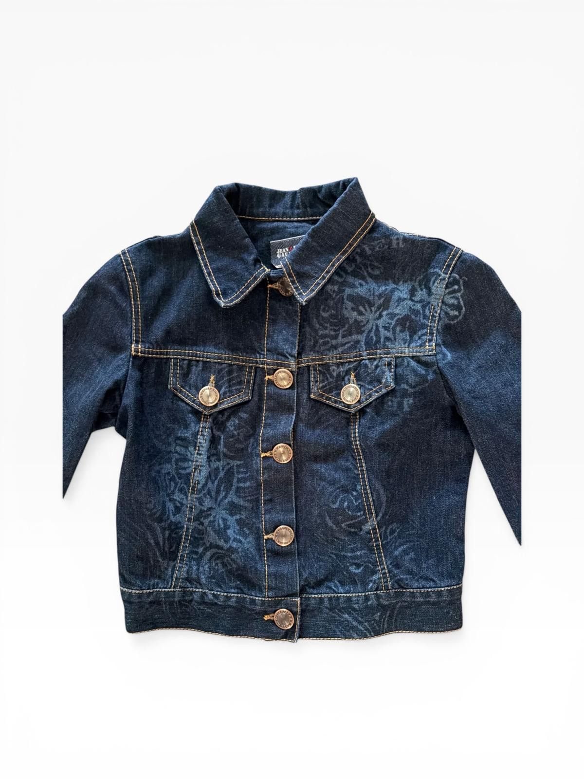 Jean Paul Gaultier Jean Paul Gaultier Jeans 90s Flower Denim Jacket Navy Sz L Size US M / EU 48-50 / 2 - 1 Thumbnail