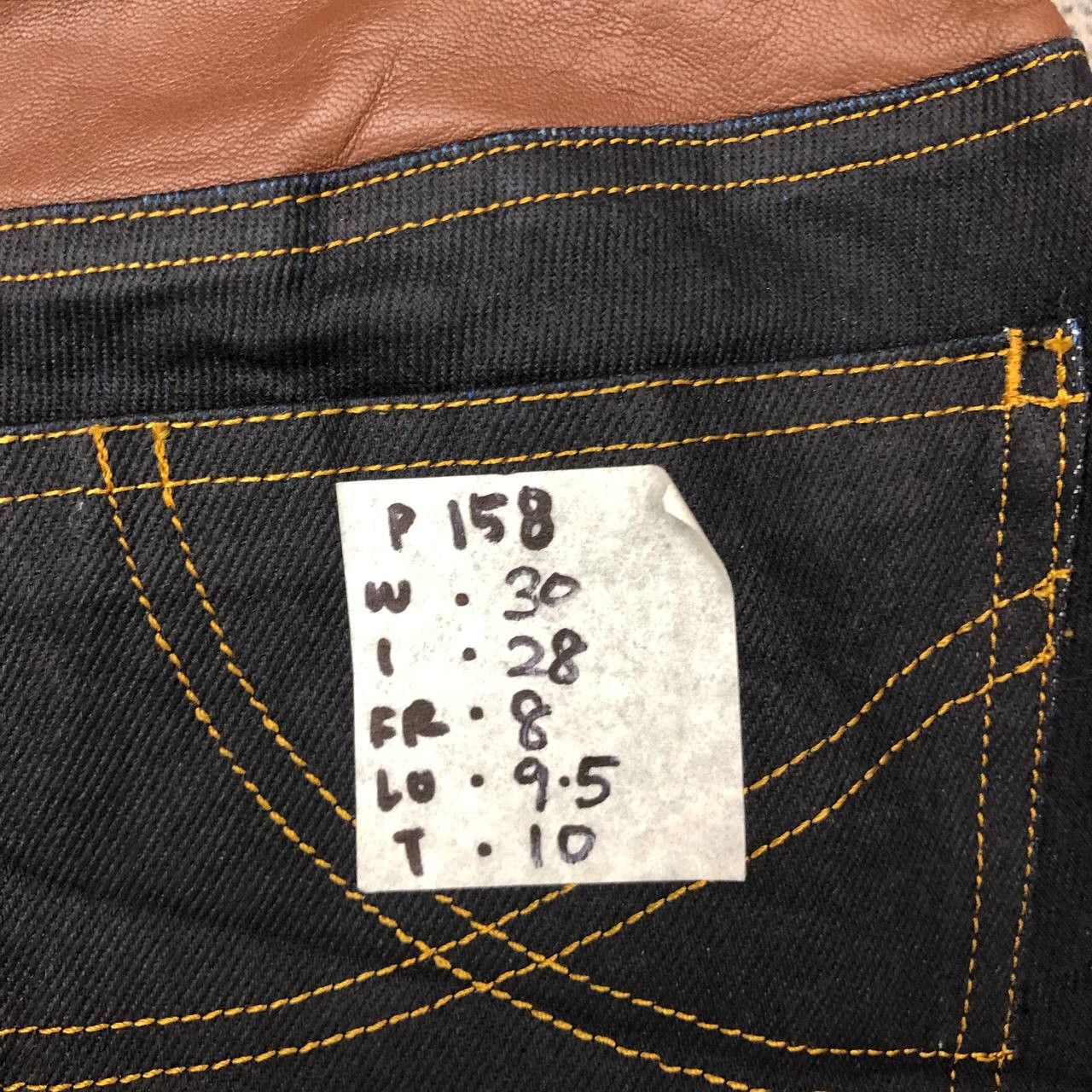 Other P158 DENIM x LEATHER FLARED JEANS Size 30" / US 8 / IT 44 - 7 Thumbnail