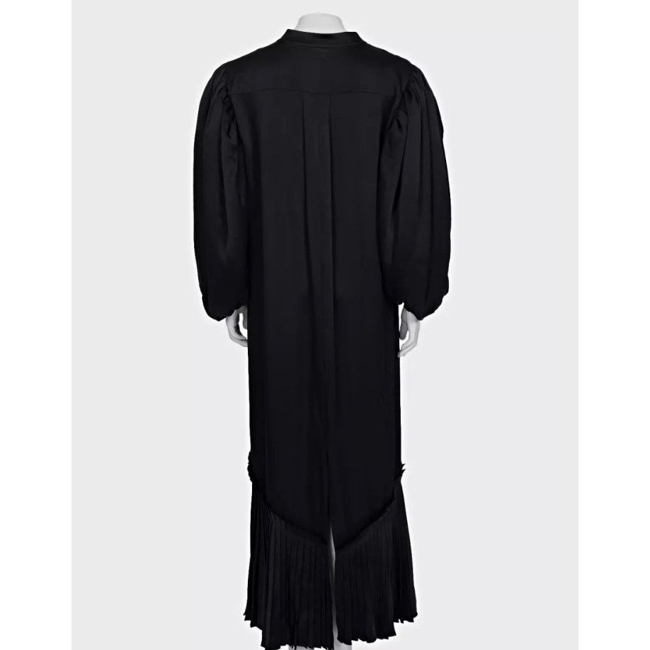 KHAITE Khaite Black Lace-Up Maxi Dramatic Puff Sleeves Dress Sz.L Size L / US 10 / IT 46 - 3 Thumbnail