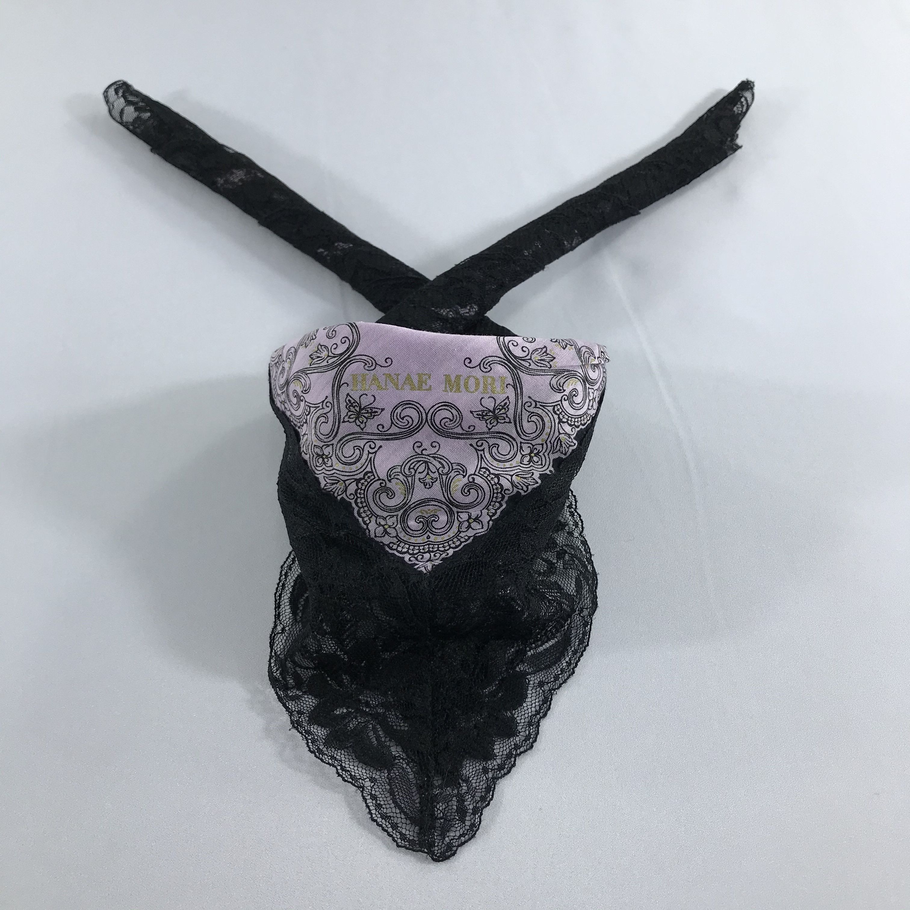 Hanae Mori Hanae Mori Laces Handkerchief Neckerchief Bandana H1042 Size ONE SIZE - 1 Thumbnail