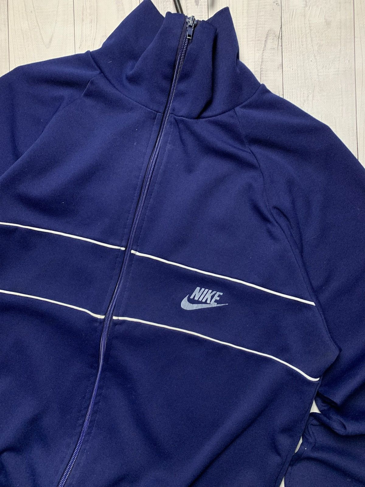 Nike × Vintage Vintage Nike Retro track jacket size M/L rare navy Size US M / EU 48-50 / 2 - 2 Thumbnail