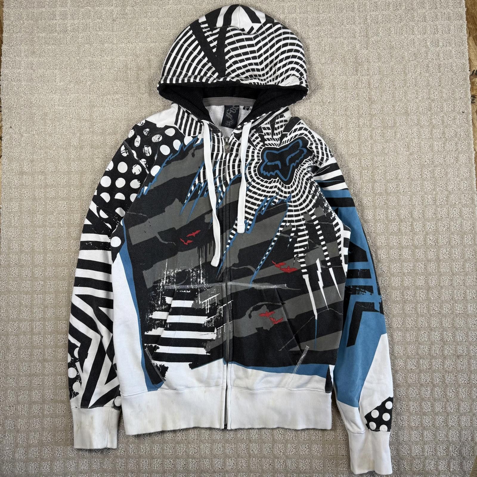 Fox Racing Fox Racing AOP Full Zip Hoodie Medium Y2K Graphic Size US M / EU 48-50 / 2 - 1 Thumbnail
