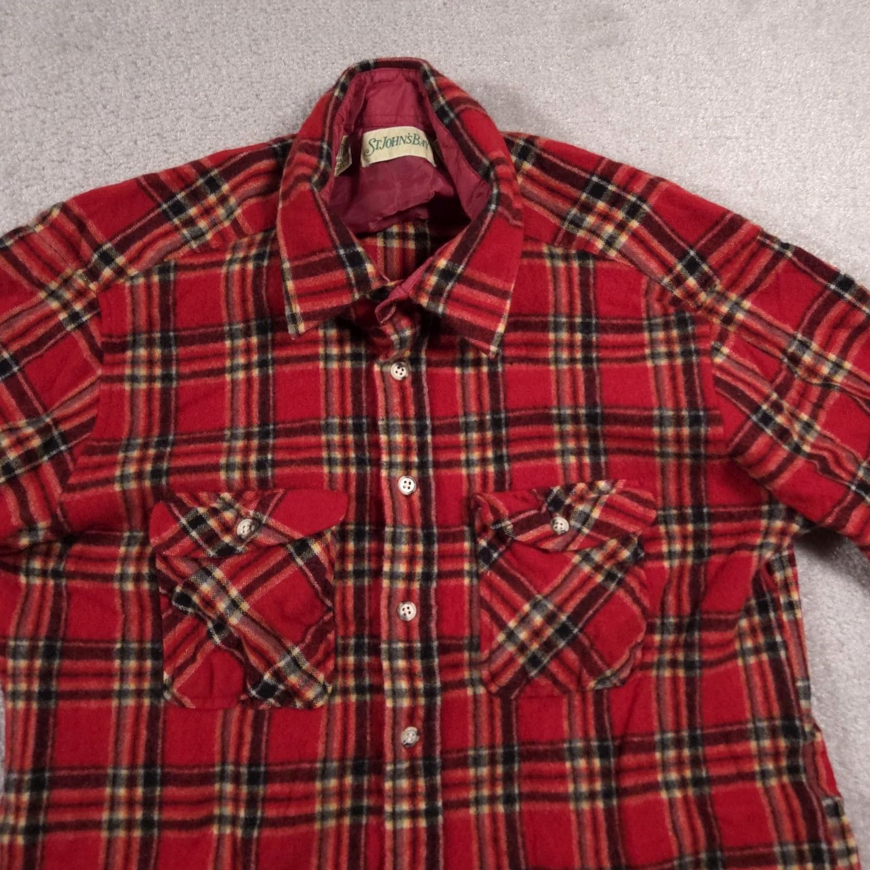 Vintage VINTAGE St Johns Bay Shirt Mens XL Plaid Wool Flannel Button Up Korea 90s Size US XL / EU 56 / 4 - 3 Thumbnail
