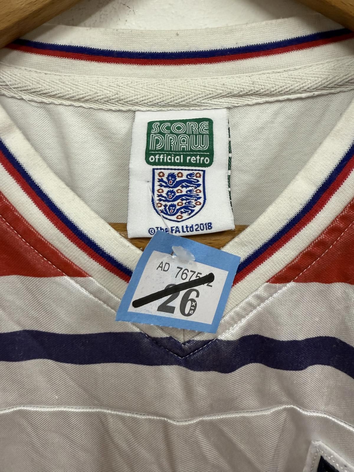 Other Official Retro England Soccer Jersey Size ONE SIZE - 2 Thumbnail