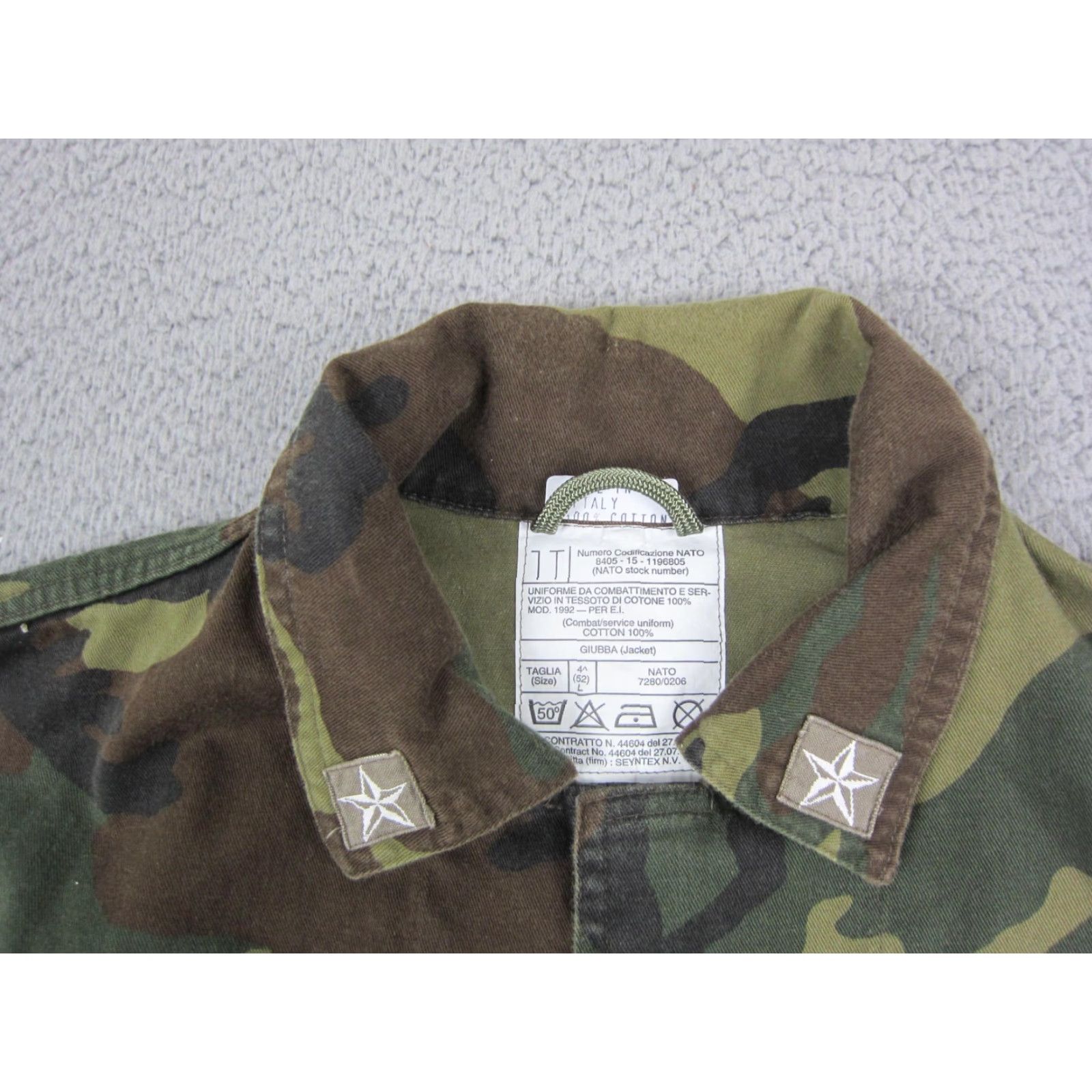 Vintage VINTAGE Italian Army Jacket Mens L Green Camo Military Field NATO 90s Military Jacket Mens L Green Camouflage Italy USA 80s 90s Size US L / EU 52-54 / 3 - 3 Thumbnail