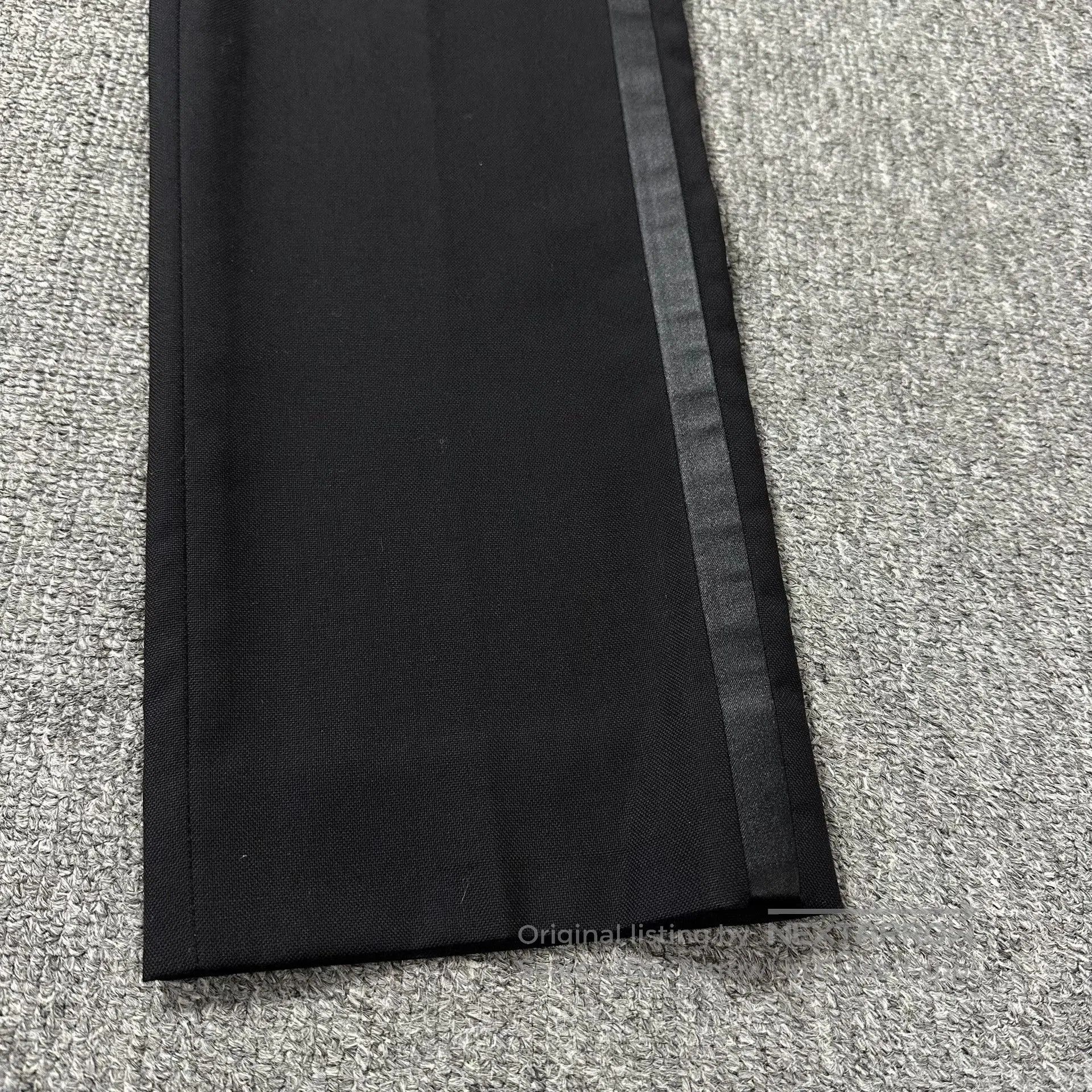 Dior Dior Black Silk Satin Stripe Formal Trousers. Size US 30 / EU 46 - 2 Thumbnail