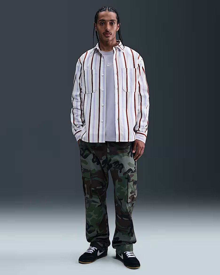 Nike SB Nike SB Skateboarding Long Sleeve Striped Shirt Size US XL / EU 56 / 4 - 4 Thumbnail