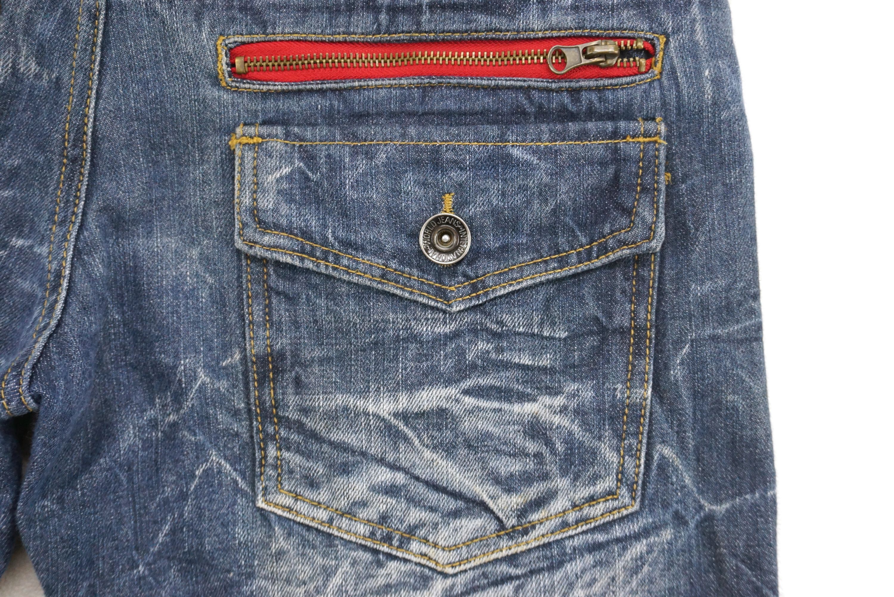 Japanese Brand Nylaus Jeans Size W31xL24.5 Double Waist Cropped Jorts Denim Size US 31 - 12 Thumbnail