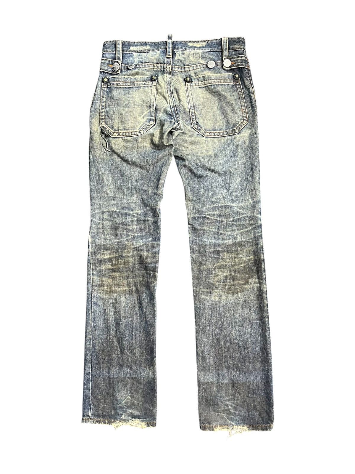 Dsquared2 05 Dsquared2 mudwash hope buckle back distressed jeans Size US 31 - 3 Thumbnail