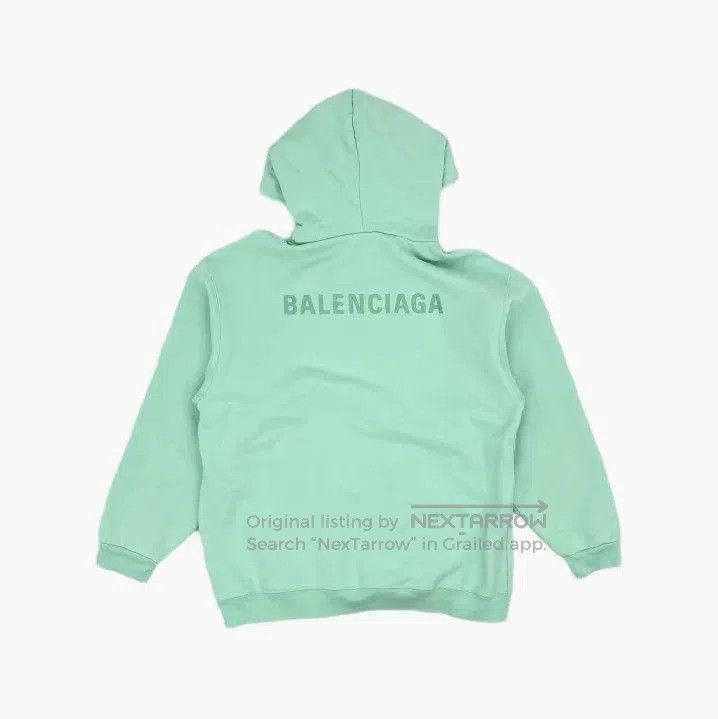 Balenciaga Balenciaga Green Logo Hooded Sweatshirt for Men. Size US M / EU 48-50 / 2 - 3 Thumbnail