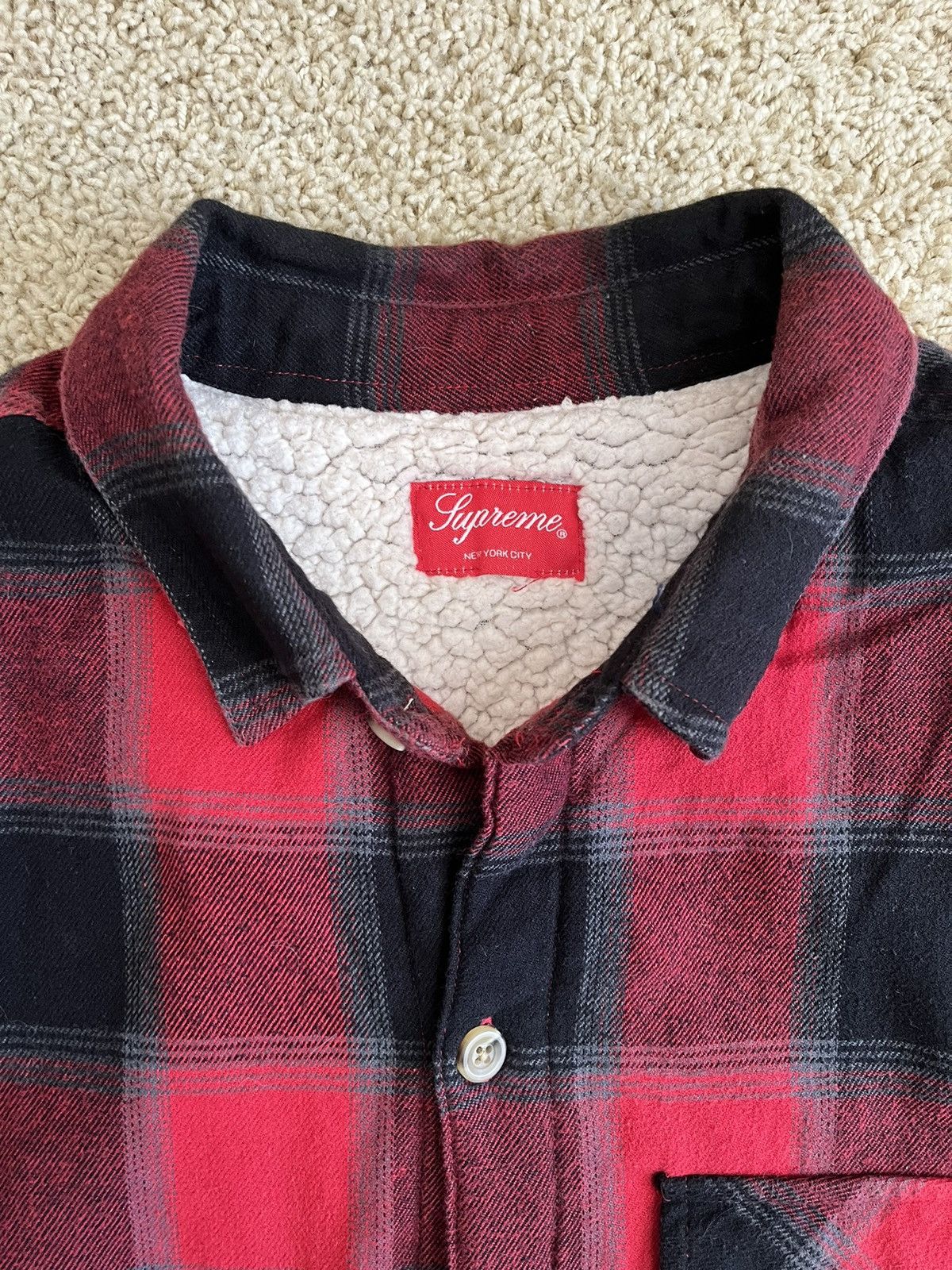 Supreme Supreme sherpa Buffalo plaid flannel Size US L / EU 52-54 / 3 - 4 Thumbnail