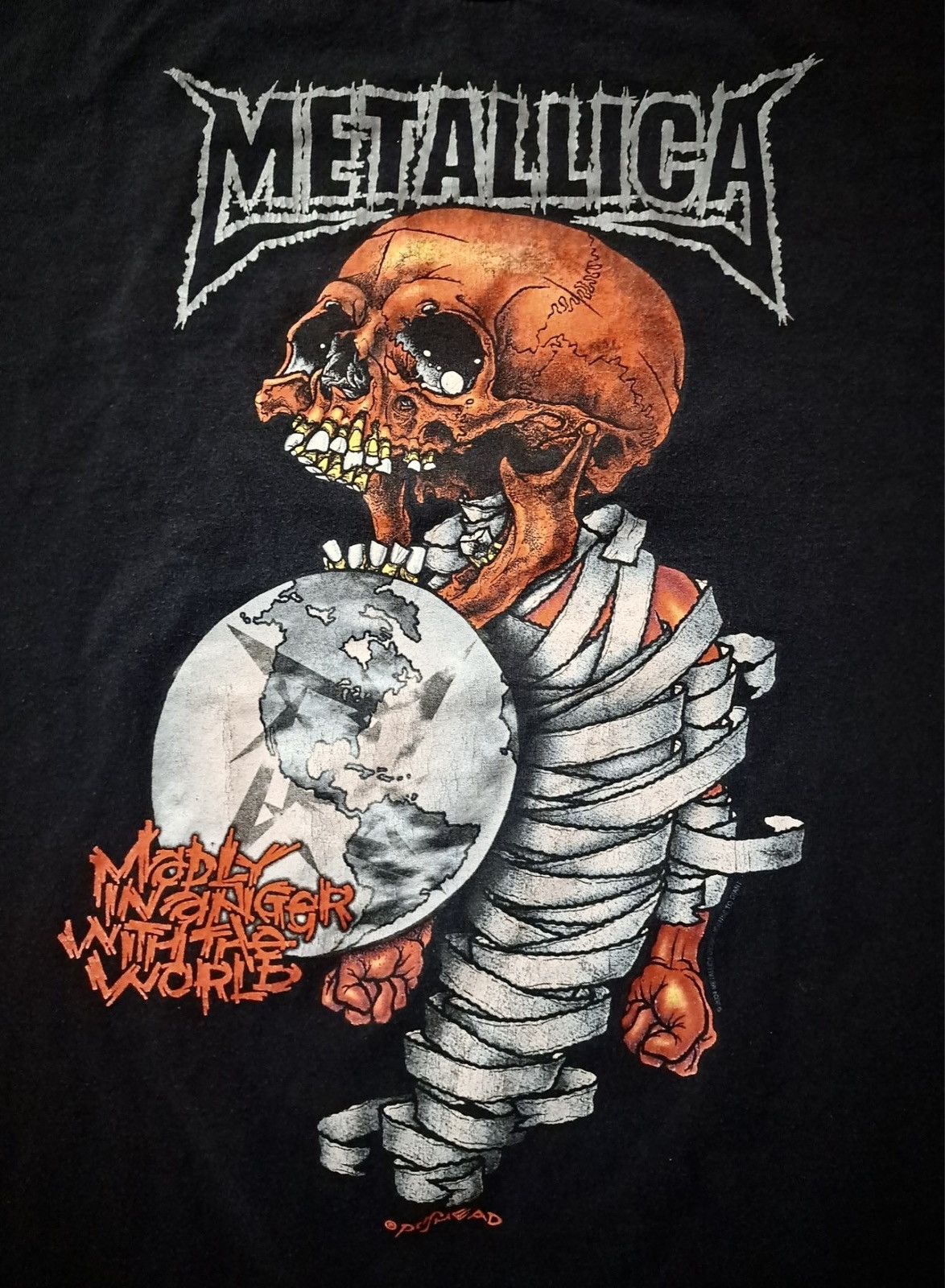 Metallica METALLICA x MADLY IN ANGER WITH THE WORLD x Tour T-Shirt Size US XXL / EU 58 / 5 - 3 Thumbnail