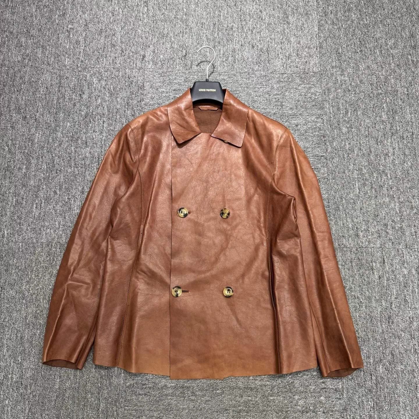 Giorgio Armani Giorgio Armani Leather Trench Coat Size 50 Size US L / EU 52-54 / 3 - 1 Thumbnail