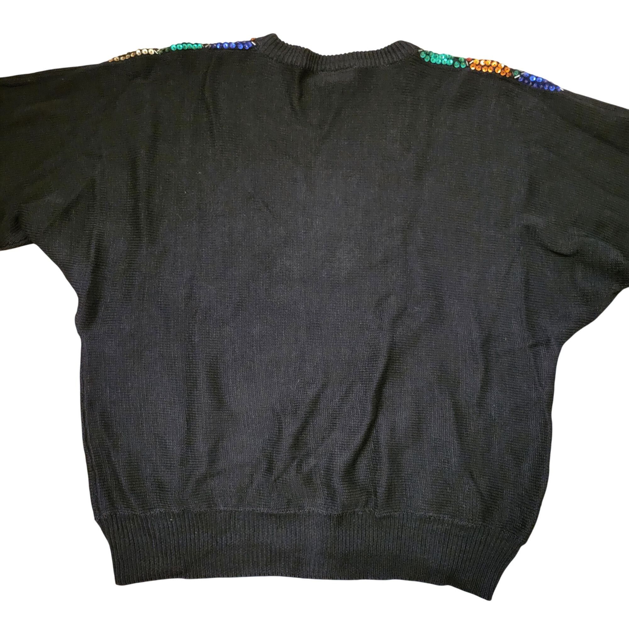 Other Mister Noah 22W Sequined Sweater Pullover Floral Beaded Flow Size 3XL / US 20-22 - 6 Thumbnail