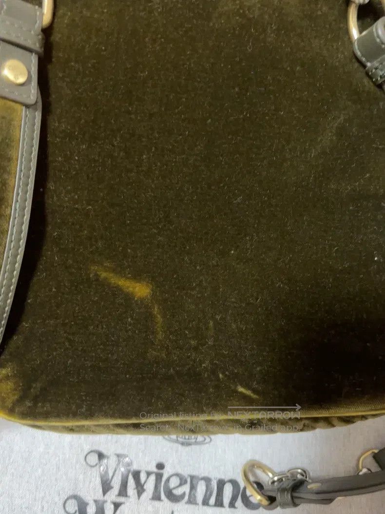 Vivienne Westwood Vivienne Westwood size os Dark green velvet backpack Size ONE SIZE - 4 Thumbnail