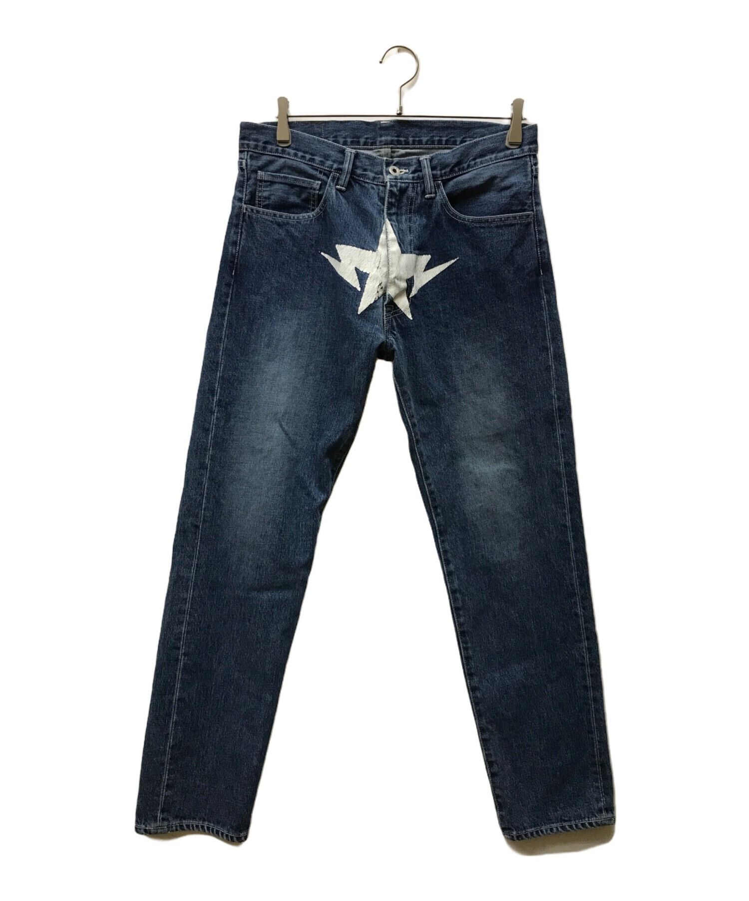 A BATHING APE TWIN STA Denim Pants Indigo Size M