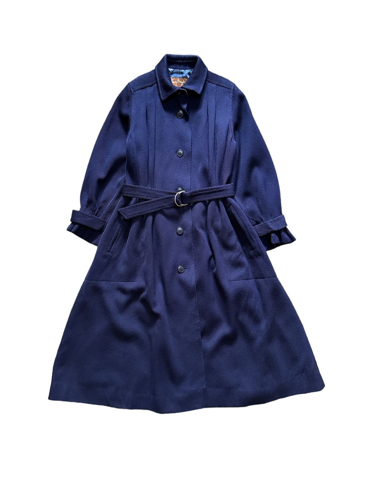 Thierry Mugler Vintage Thiery Mugler Wool Belten Coat Winter Long Jacket Size M / US 6-8 / IT 42-44 - 1 Thumbnail