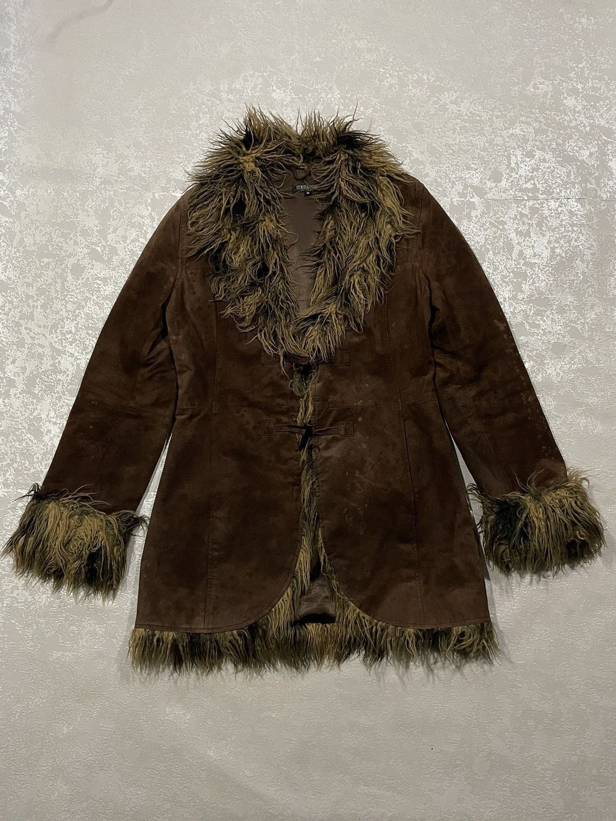 Japanese Brand Y2K If Six Was Nine LGB Style Leather Fur Brown Jacket Coat Size M / US 6-8 / IT 42-44 - 1 Thumbnail