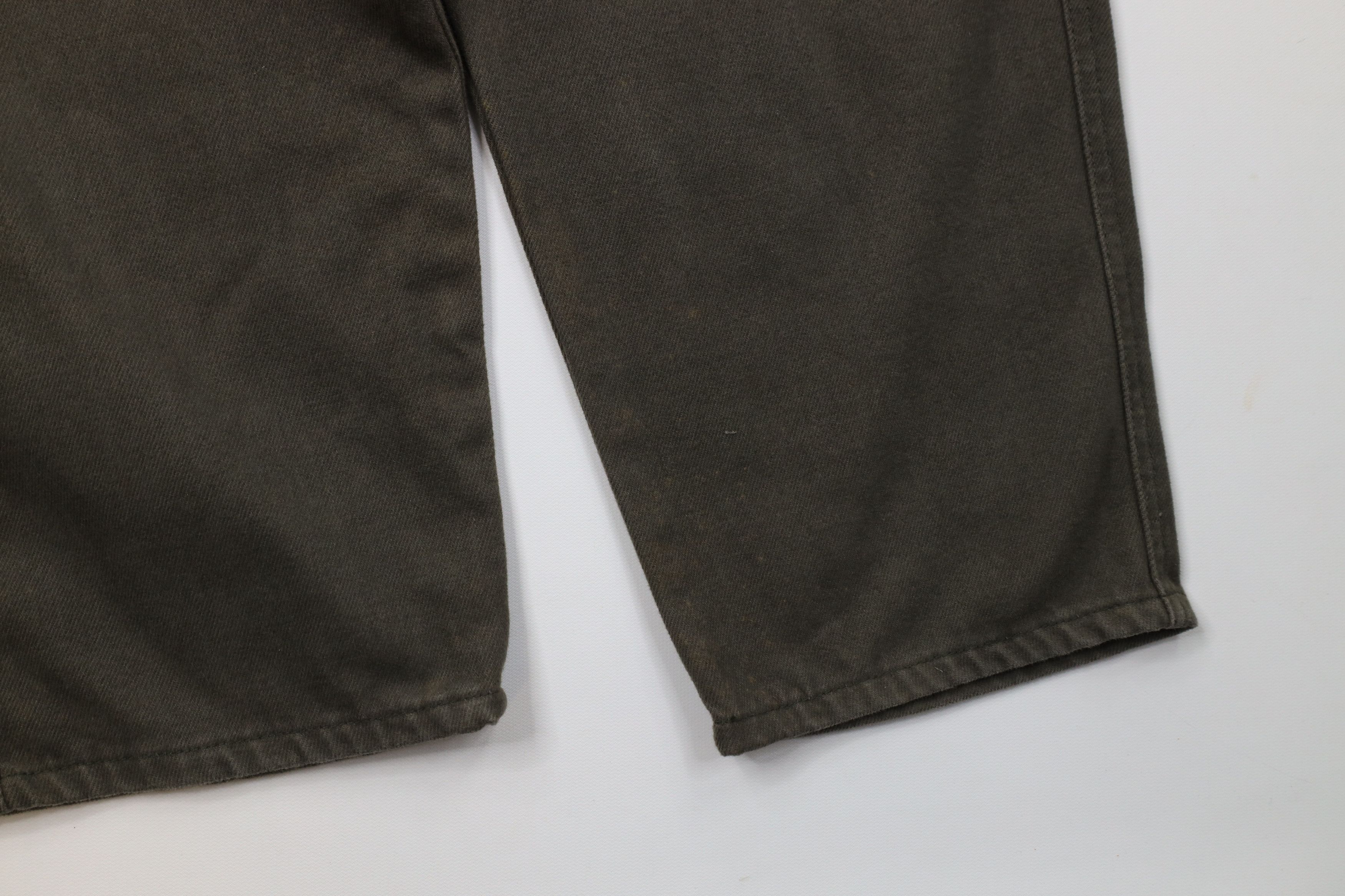 Vintage Deadstock Vintage 90s Streetwear Jeans Olive Green Size US 31 - 5 Thumbnail