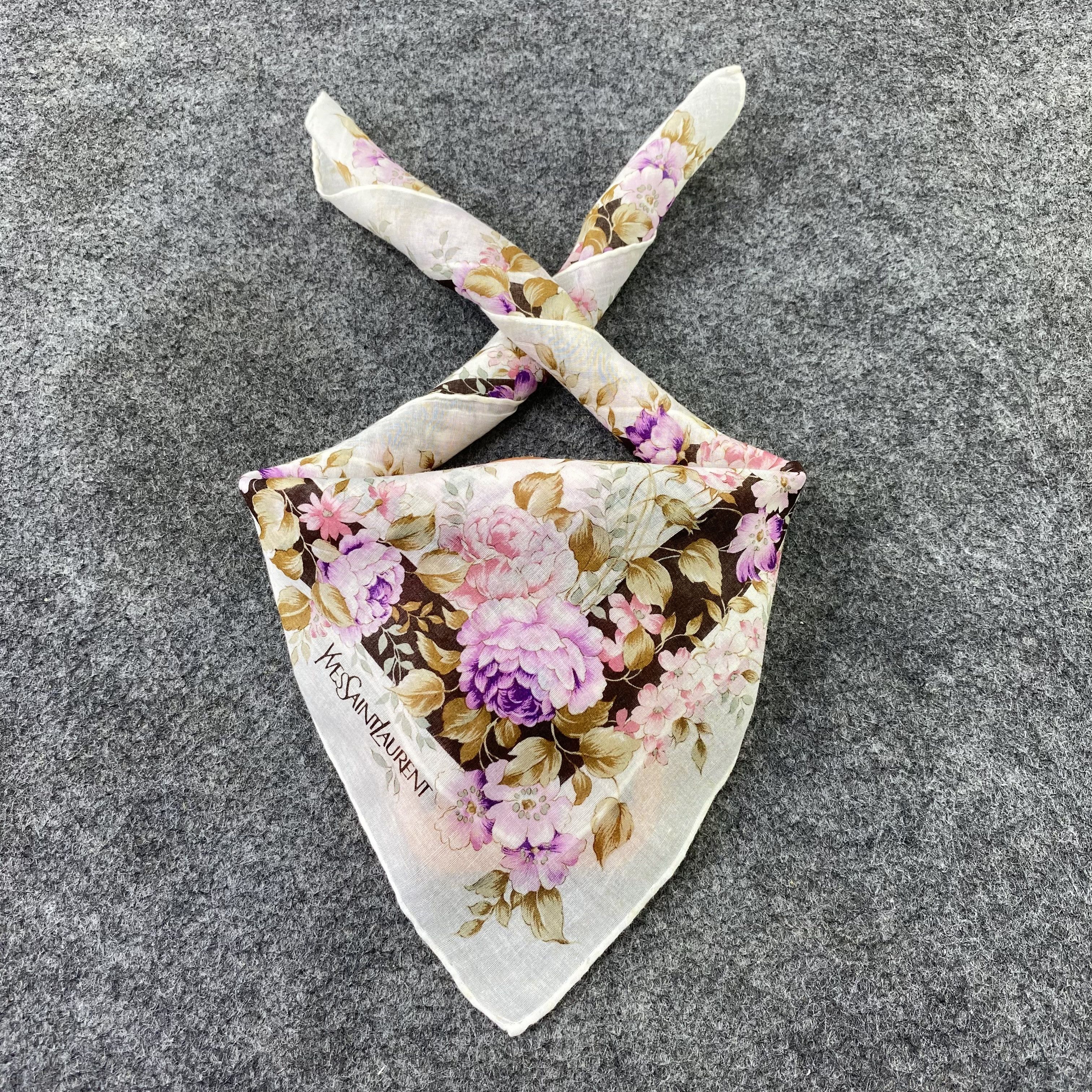 Vintage × Yves Saint Laurent Yves Saint Laurent Handkerchief / Bandana / Neckerchief-B526 Size ONE SIZE - 2 Thumbnail