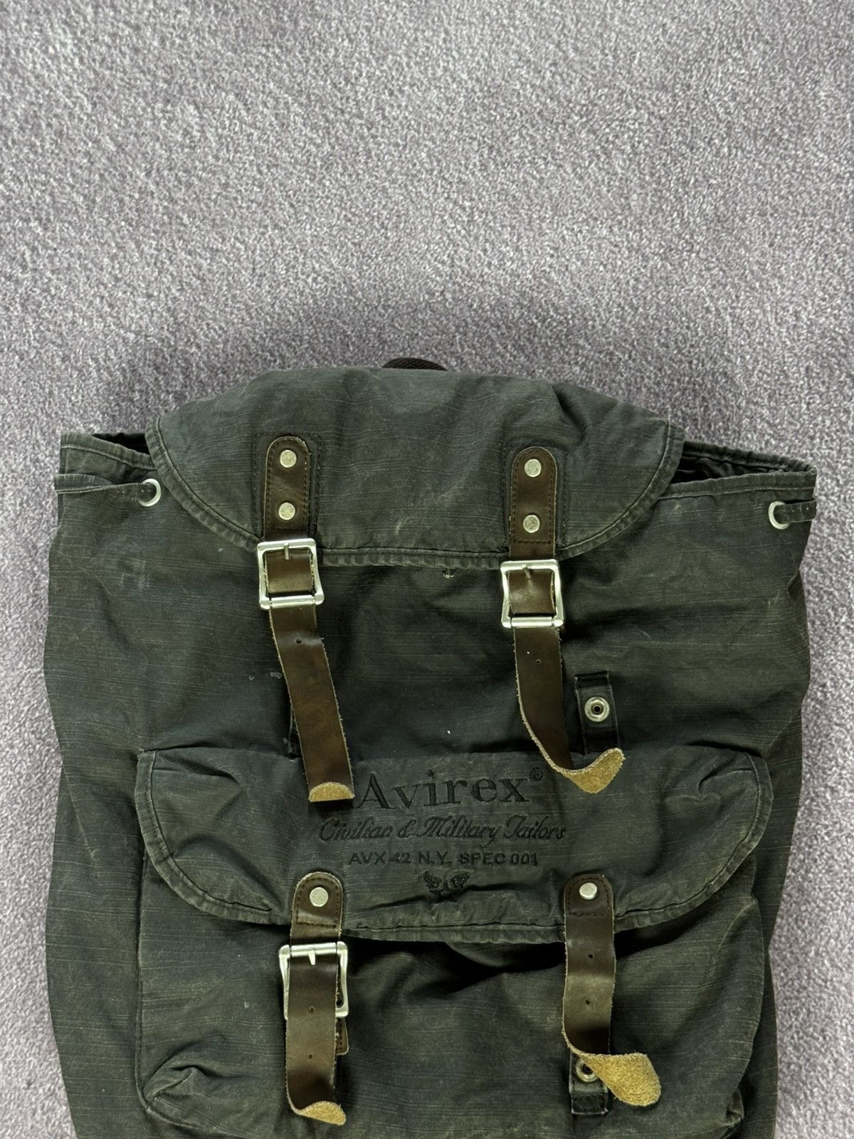 Avirex AVIREX Leather 90s Vintage Rare Crazy Backpack Size ONE SIZE - 2 Thumbnail