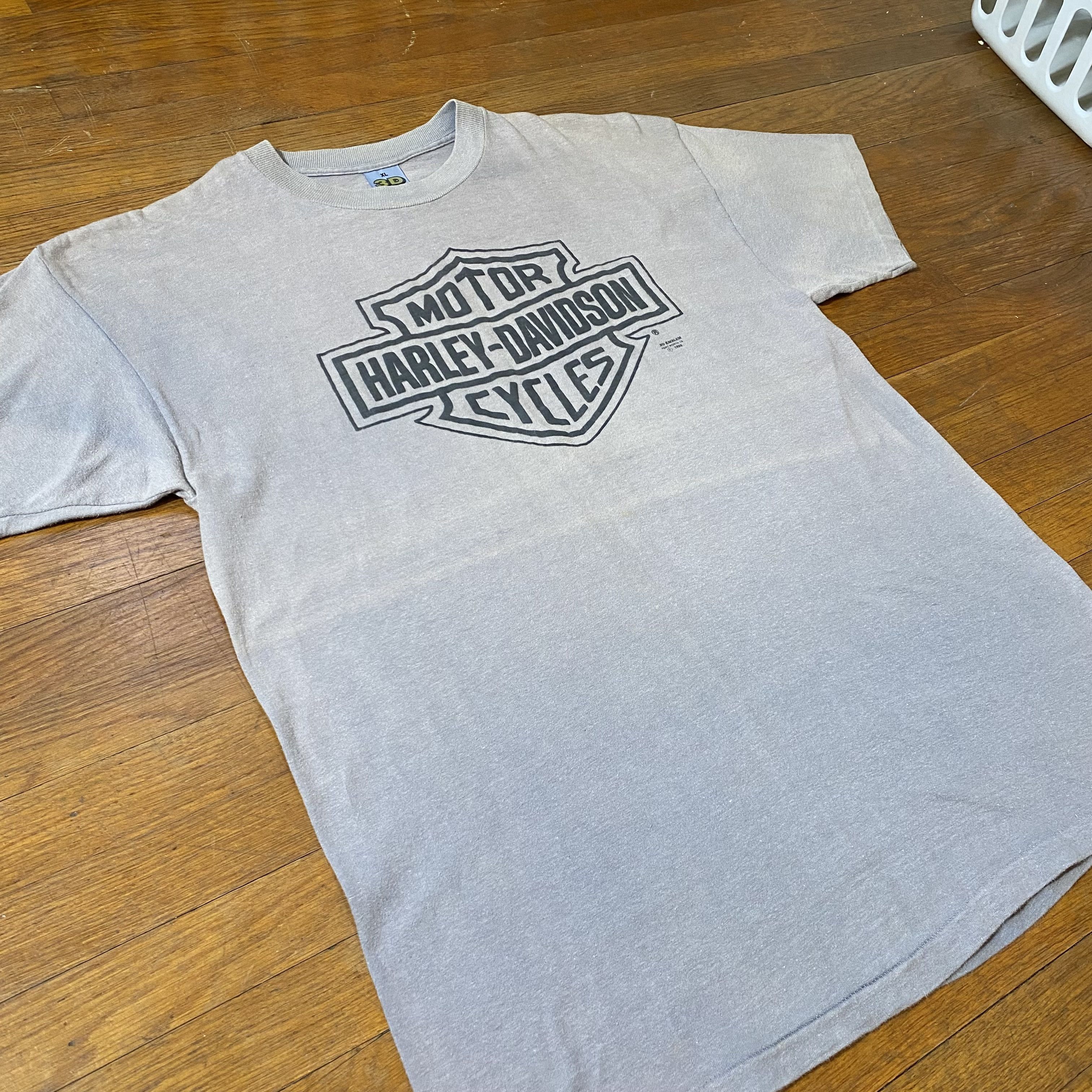 Other Vintage 1990 3D Emblem Harley Davidson PA Faded Logo Tee Size US L / EU 52-54 / 3 - 2 Thumbnail