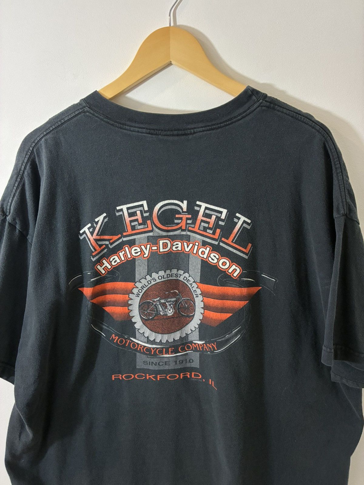 Harley Davidson Vintage Sun Faded Harley Davidson Illinois Tee Size US XXL / EU 58 / 5 - 5 Thumbnail