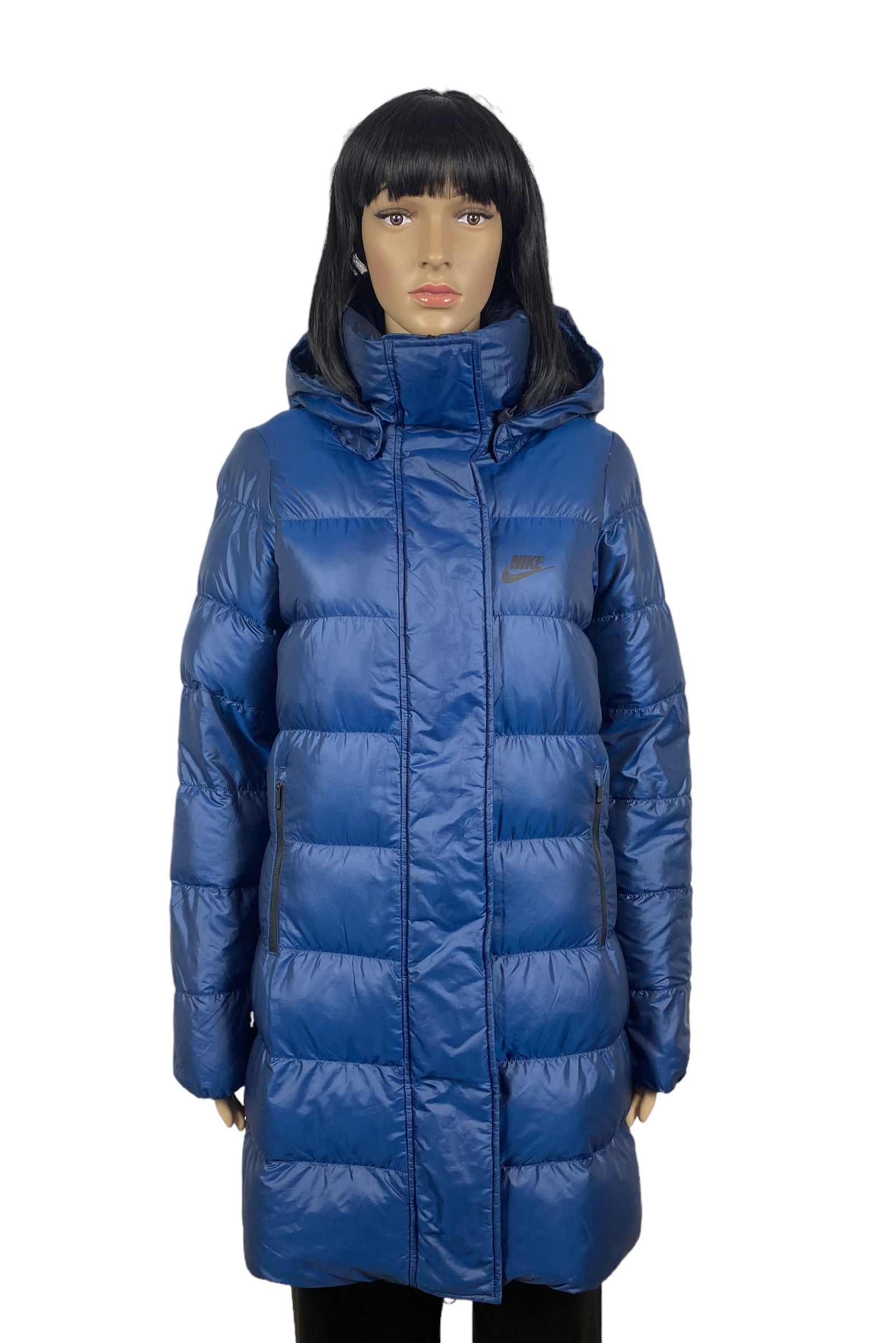 image of Nike Nsw 550 Down Fill Hooded Parka Jacket Blue Size Xs, Women's