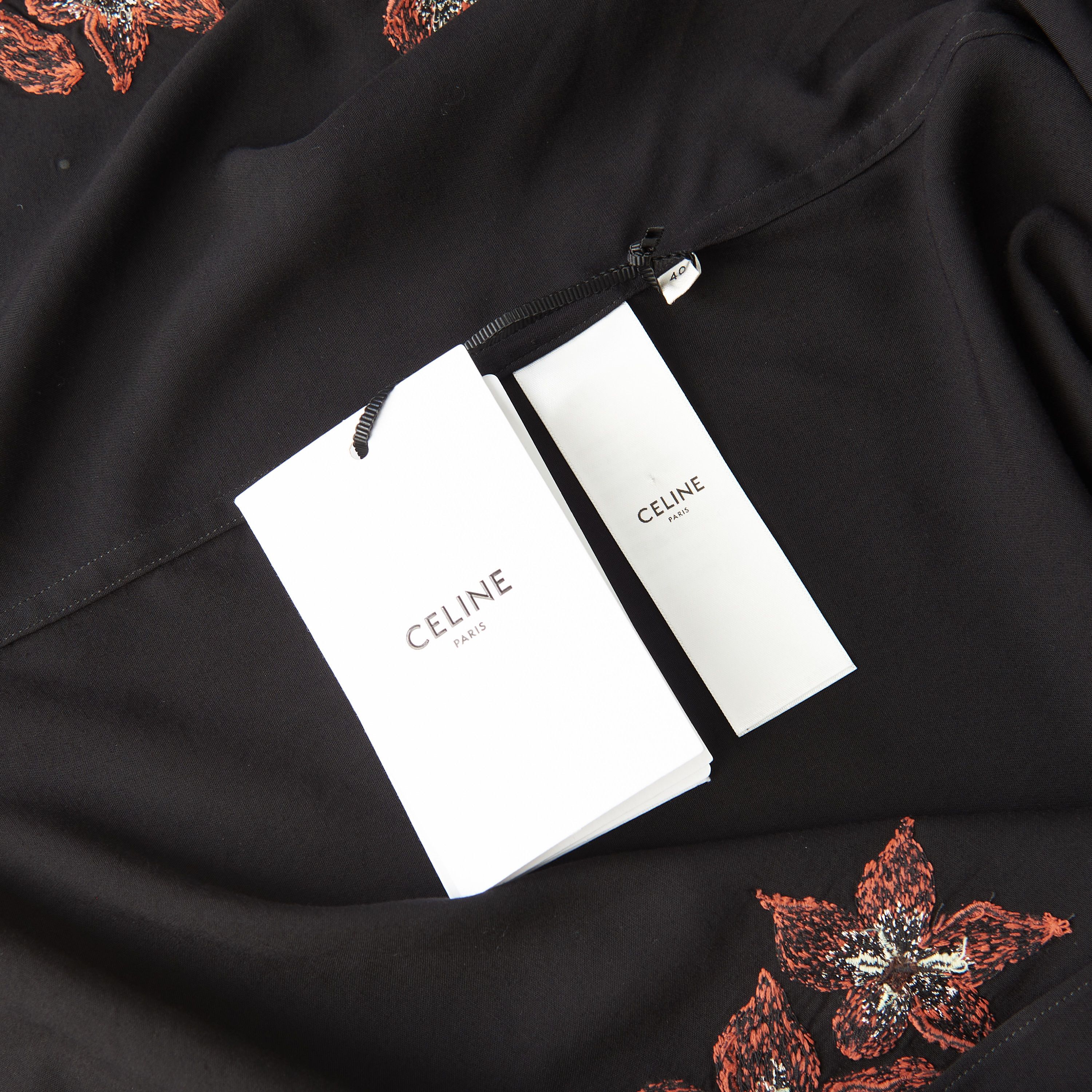 Celine Hawaiian Shirt - Hibiscus Flower Embroidery, Viscose Size US M / EU 48-50 / 2 - 12 Thumbnail