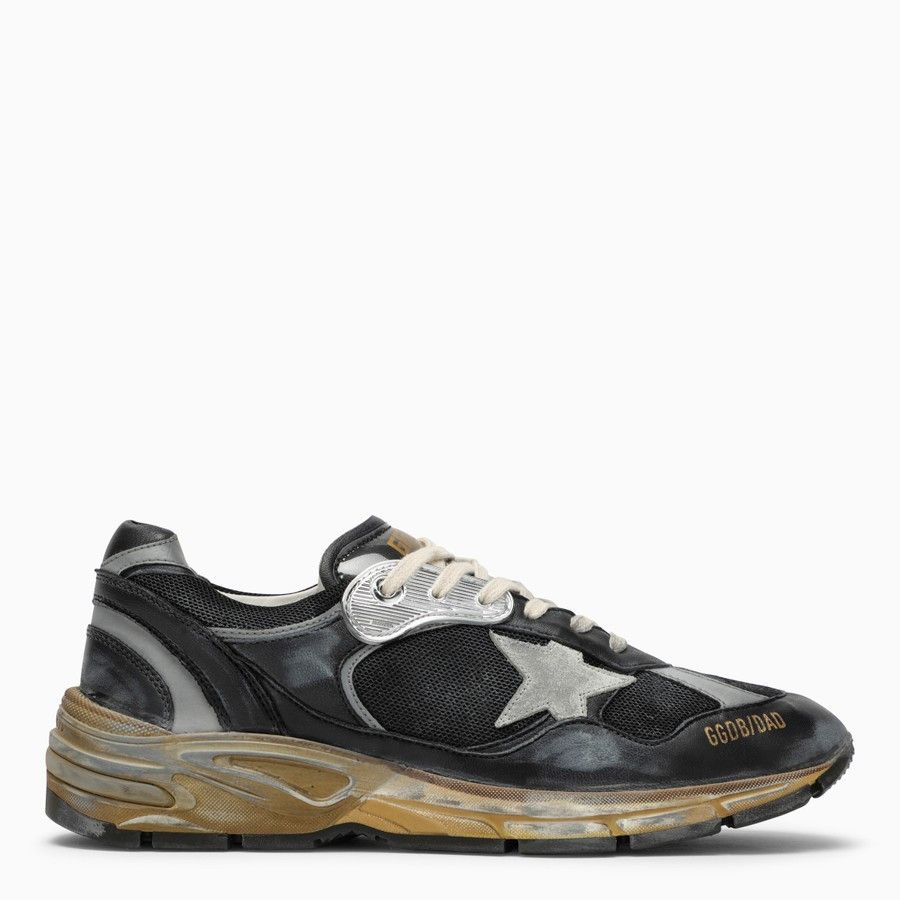 image of Golden Goose O1D2Blof0424 Low-Top Sneakers In Black & Silver in Black/Silver, Men's (Size 11)