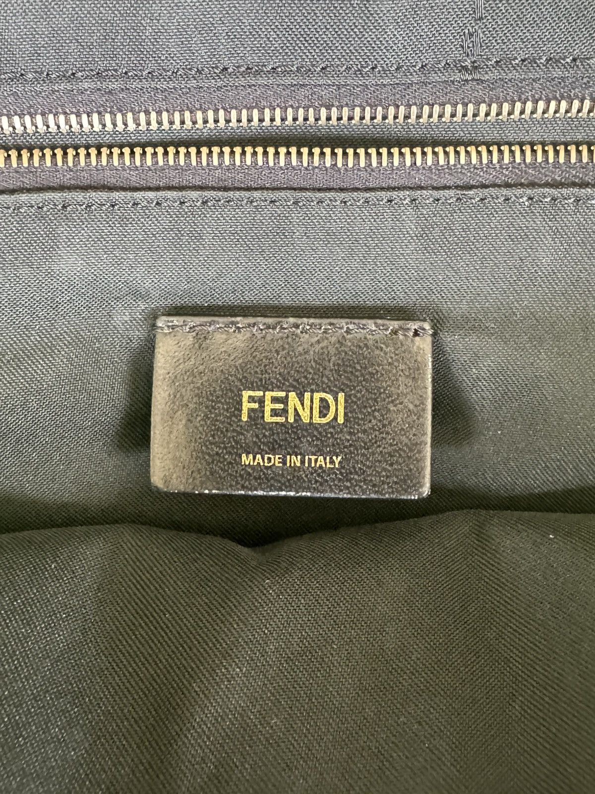 Fendi Fendi Monster Eyes Black Gold Tone Backpack Size ONE SIZE - 18 Thumbnail