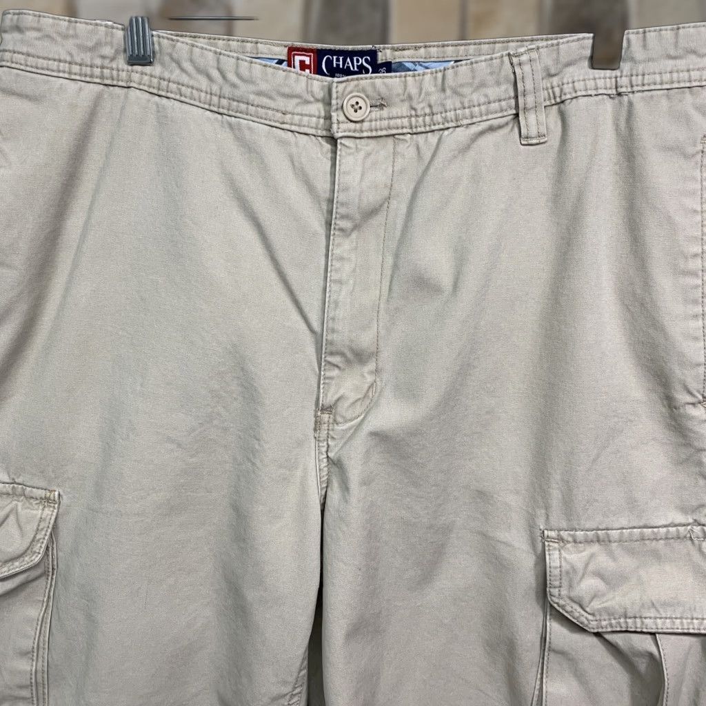 Chaps Chaps Cargo Shorts Men's 36W Khaki Baggy Straight Outdoors Canvas 6 Pockets Logo Size US 36 / EU 52 - 1 Thumbnail