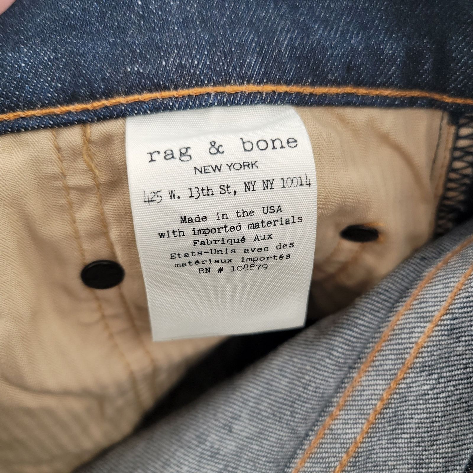 Rag & Bone rag & bone FIT 3 Slim Straight Leg Jeans Size 29 Button Fly Size US 29 - 3 Thumbnail