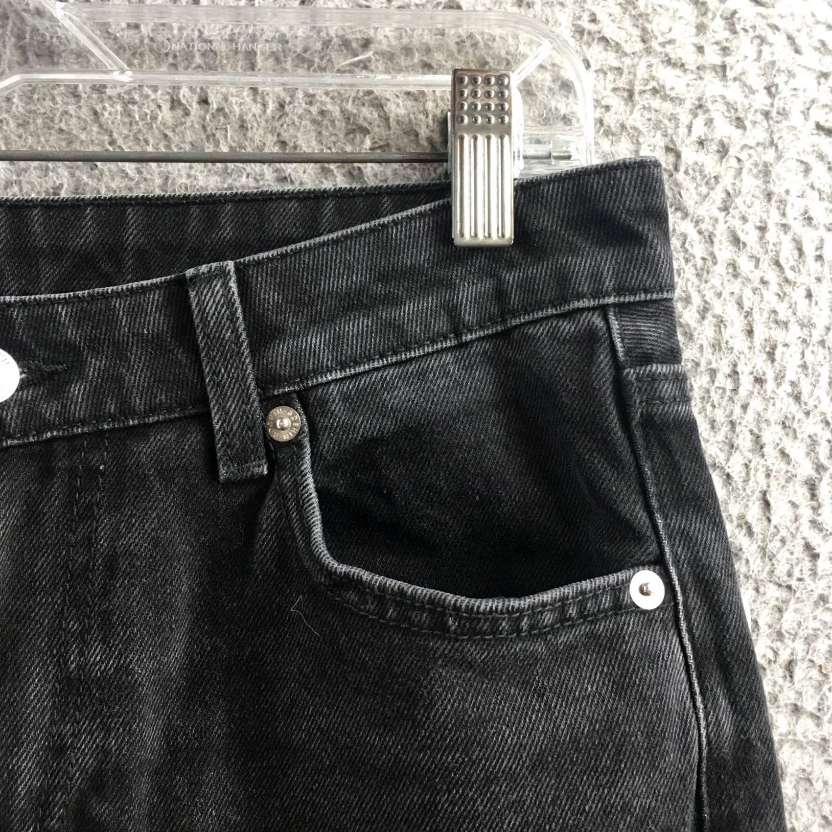 H&M H&M Jeans Womens 4 Black Mid Rise Cotton Zip Fly Straight Leg Casual NEW Size 27" / US 4 / IT 40 - 4 Thumbnail