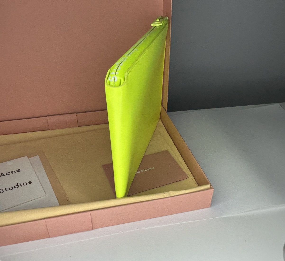 Acne Studios Neon yellow Acne clutch Size ONE SIZE - 4 Thumbnail